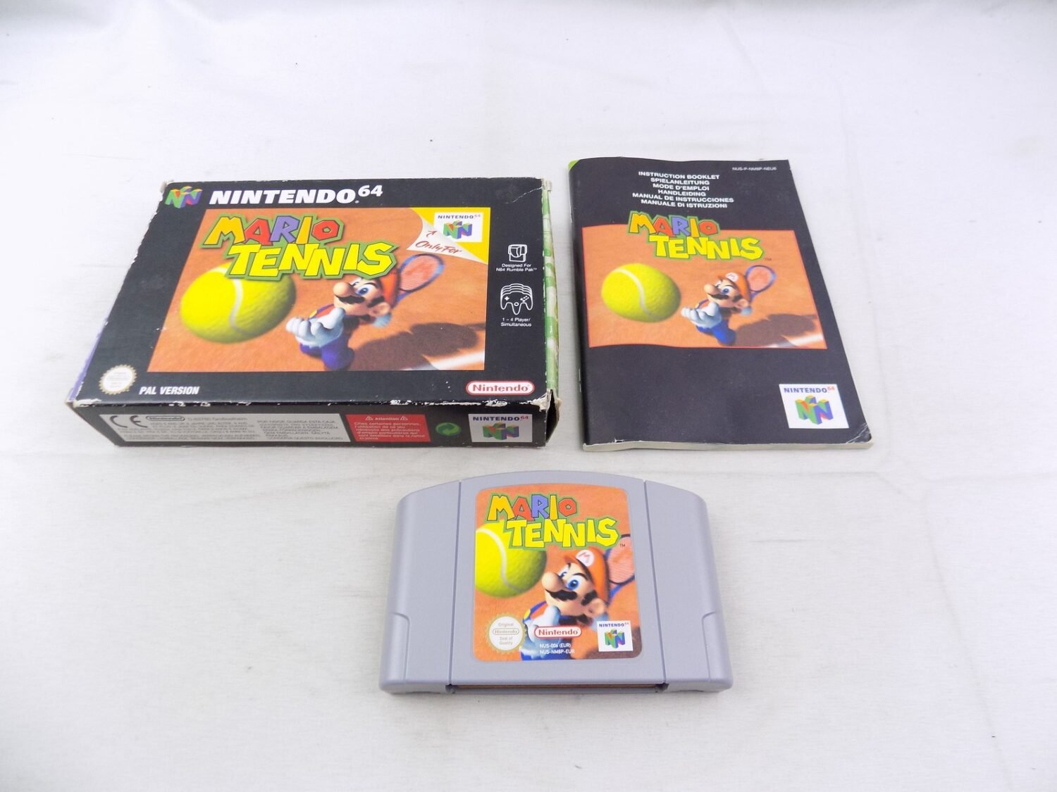 Boxed Nintendo 64 N64 Mario Tennis - Inc Manual - EURO PAL
