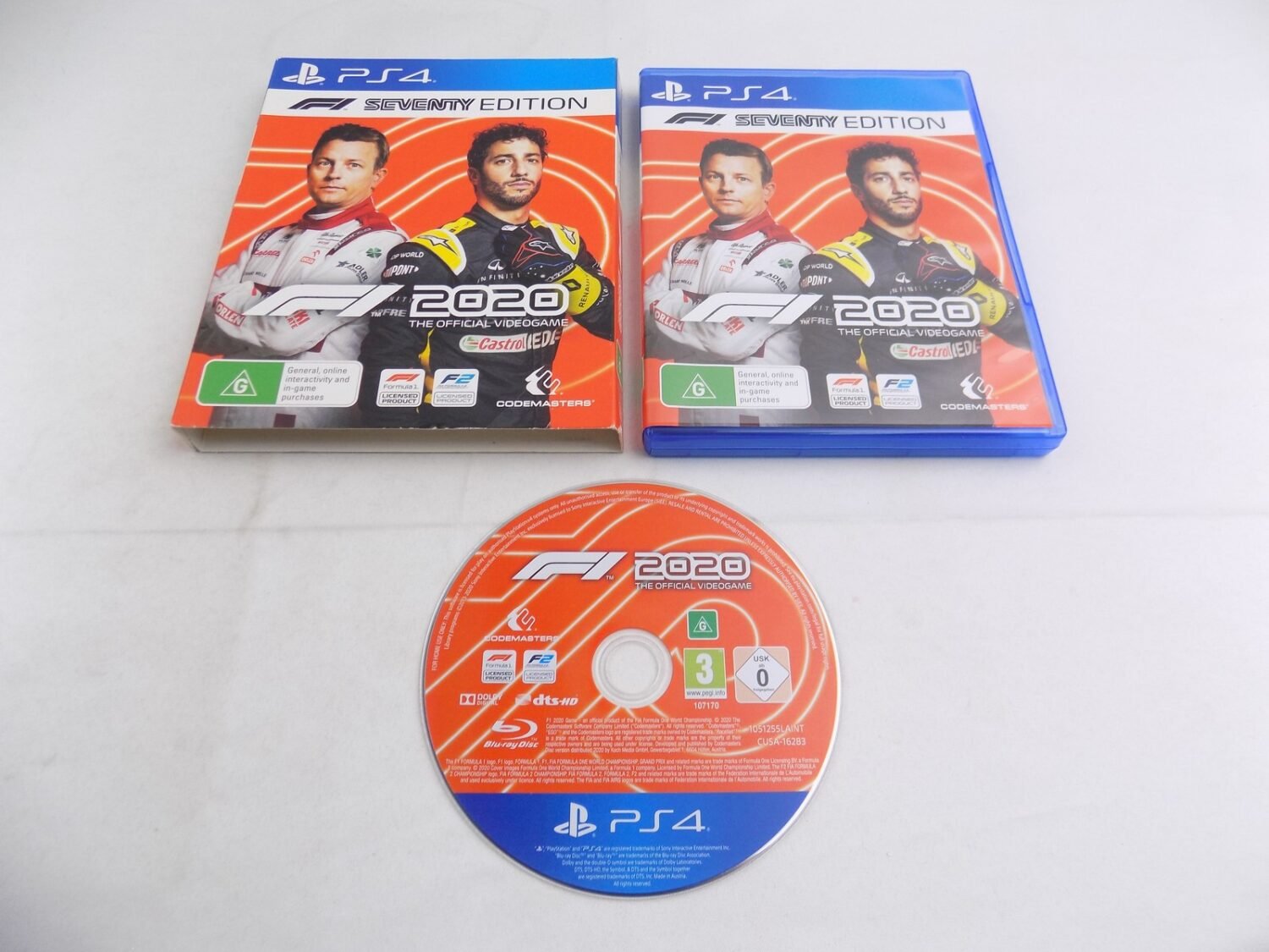 Mint Disc Playstation 4 Ps4 F1 2020 The Official Videogame Seventy 