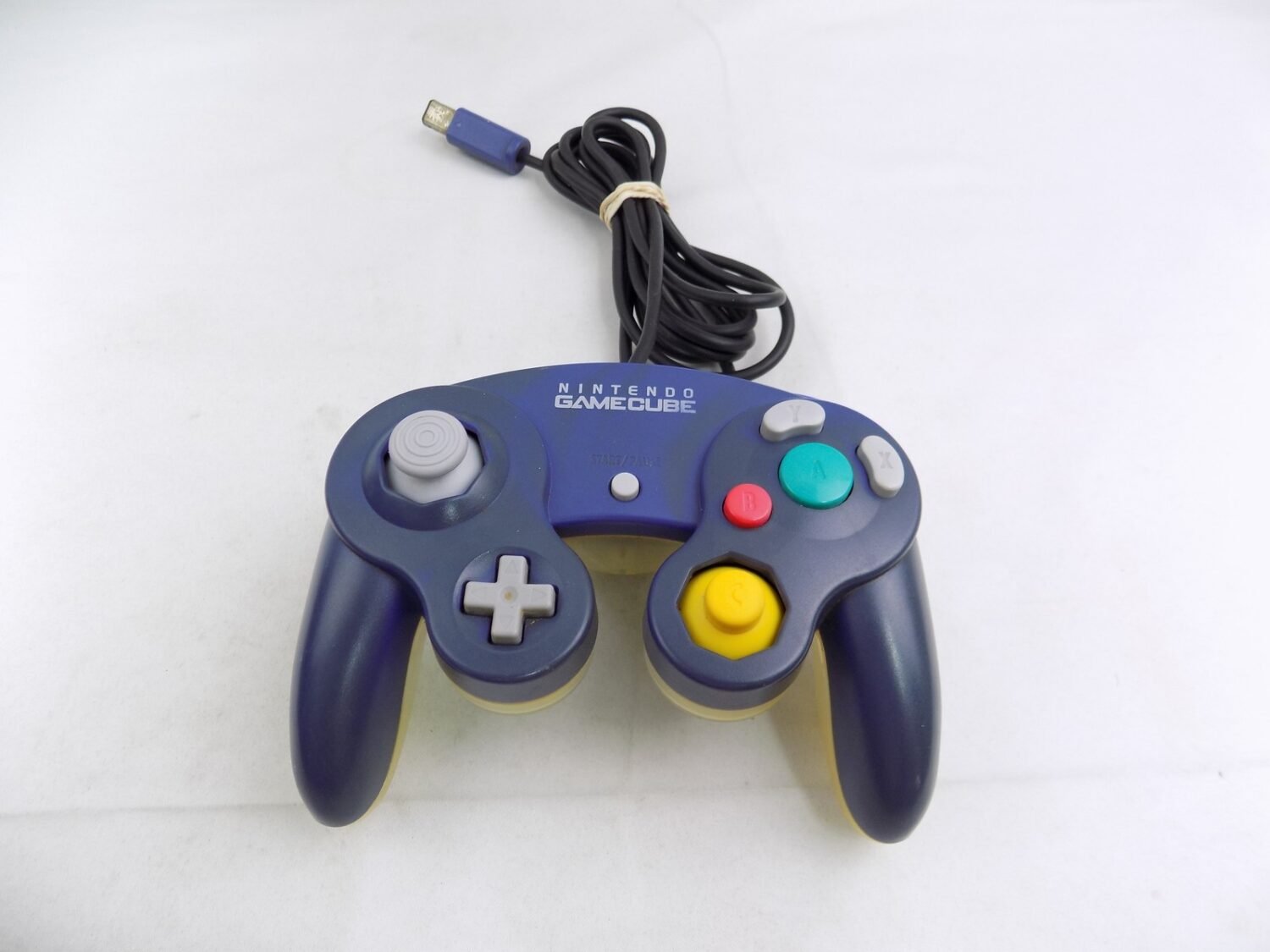 Genuine Nintendo Gamecube Controller Indigo Purple / Clear (Grade B)