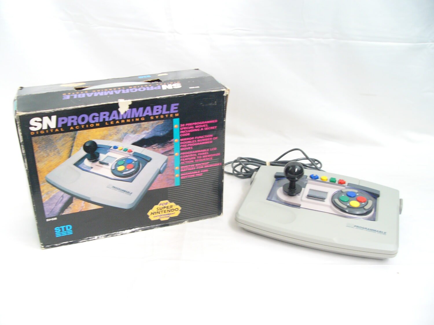 Boxed Like New Super Nintendo SN Programmable Digital Action Learning System Fightpad Controller