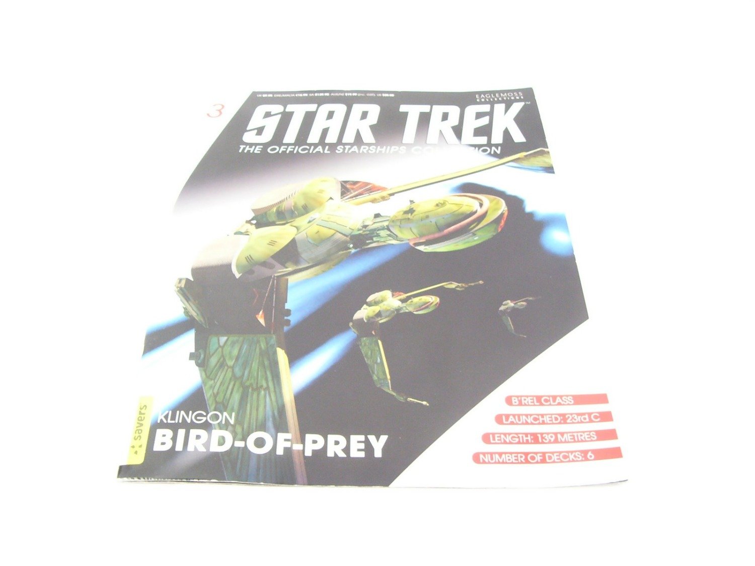 Like New Eaglemoss Star Trek The Official Starships Collection Issue 3 (Magazine Only)