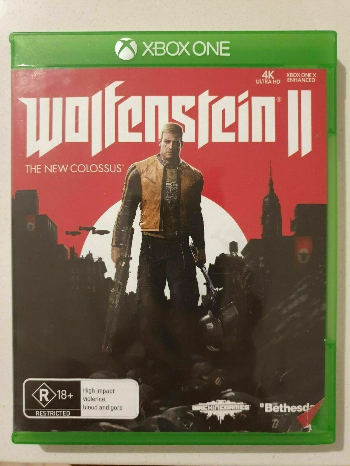 Mint Disc Xbox One Wolfenstein II 2 The New Colossus