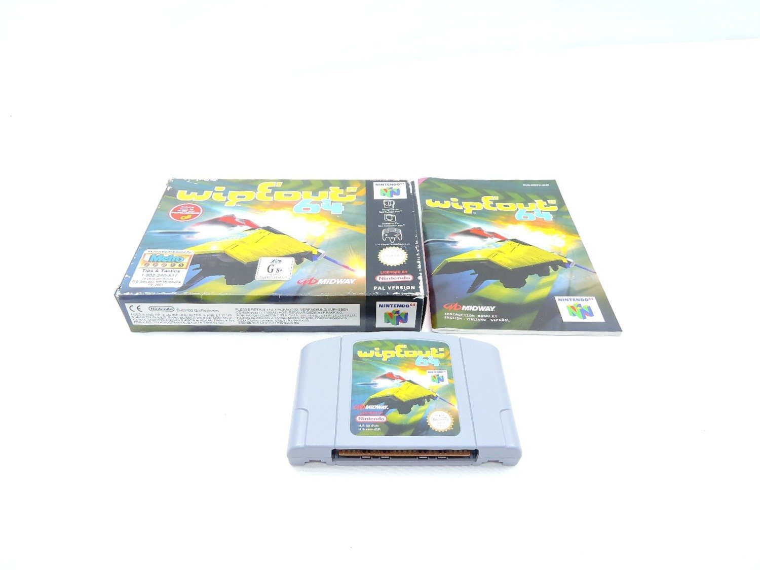 Boxed Nintendo 64 N64 Wipeout 64 - Inc Manual - PAL /5
