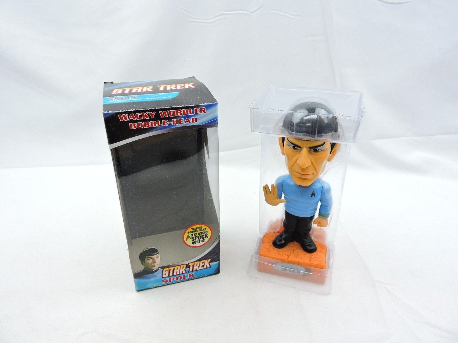 Boxed Like New Funko Wacky Wobbler Star Trek Spock Talking Bobblehead