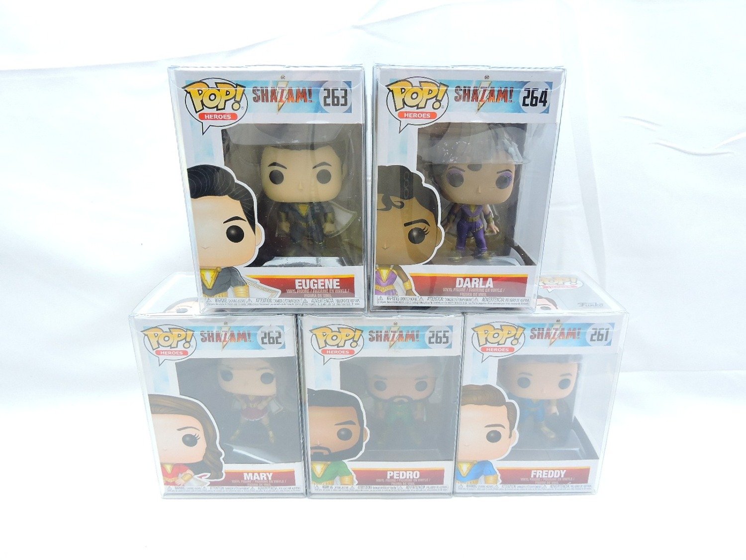 Brand New DC Shazam Family Funko Pop Bundle of x5 (263, 264, 262. 265 and 261)