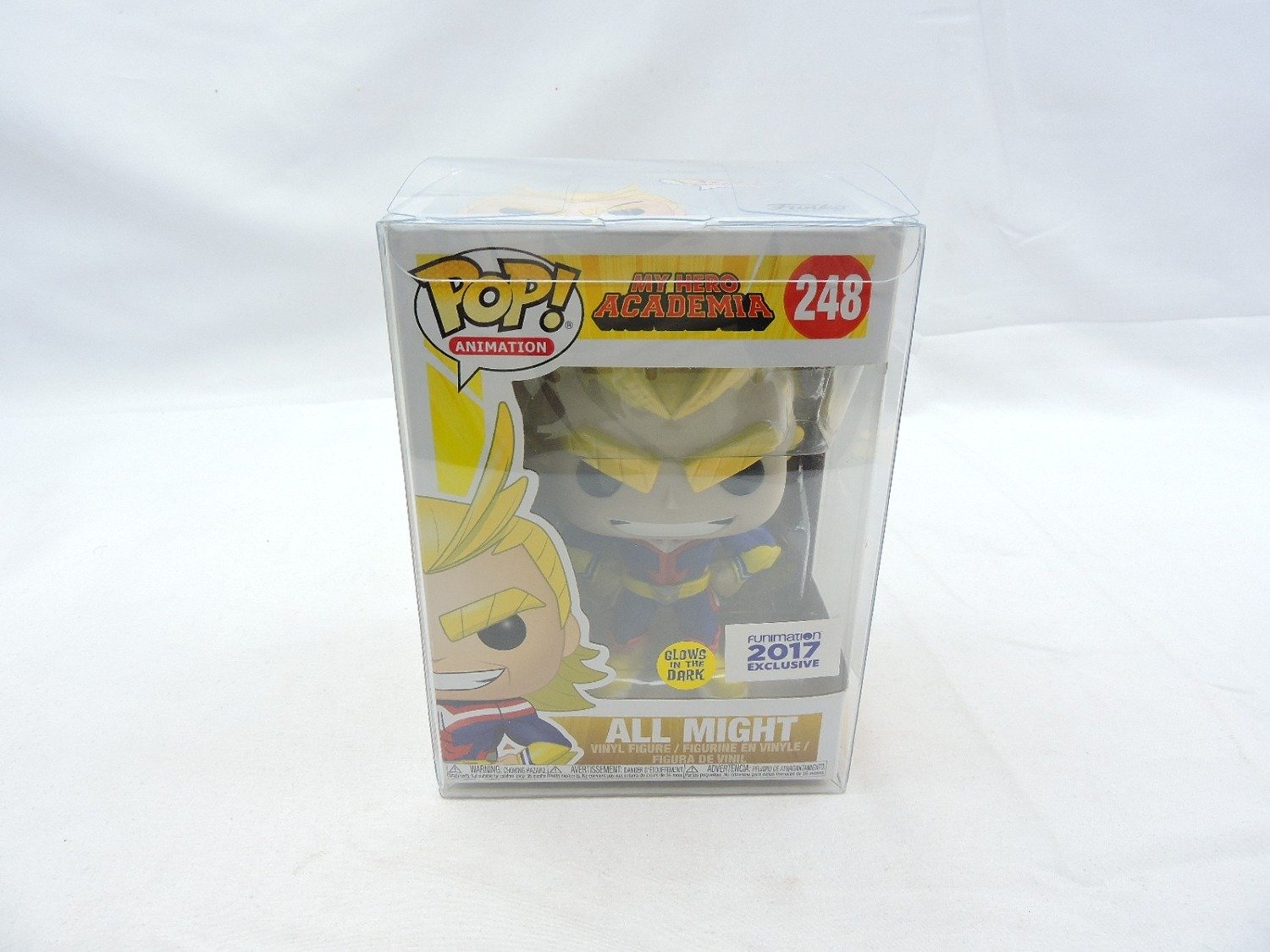 Brand New All Might GITD (Funimation 2017 Sticker) 248 My Hero Academia Funko Pop Figure