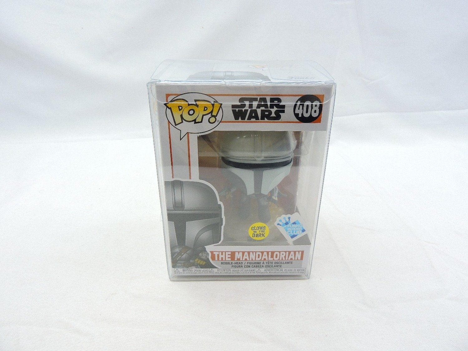 Brand New The Mandalorian GITD (Funko Insider Club Sticker) 408 Star Wars Funko Pop Figure