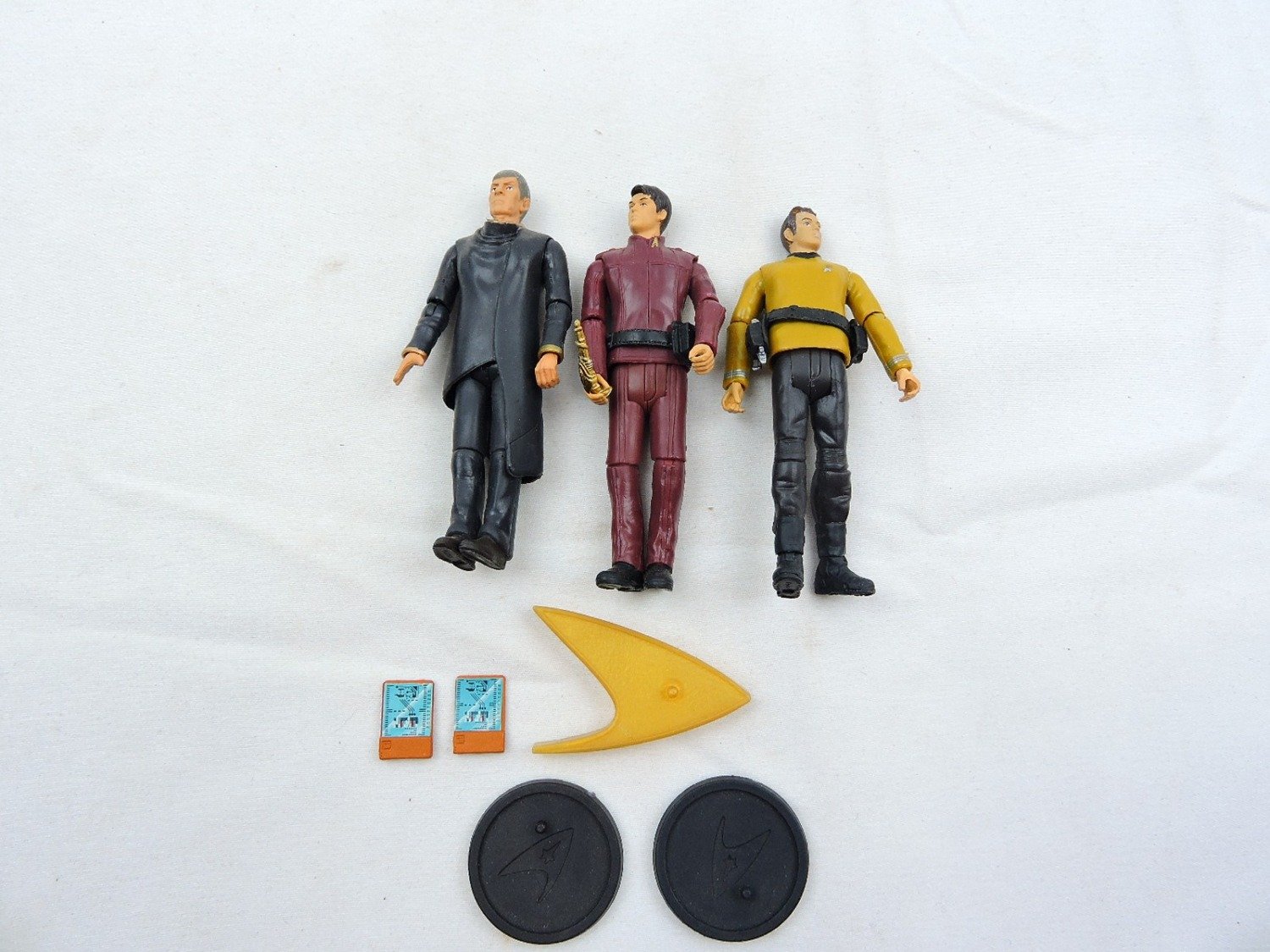 Like New Playmates Star Trek Action Figure Bundle of x3 (Nero, Chekov and Kirk)