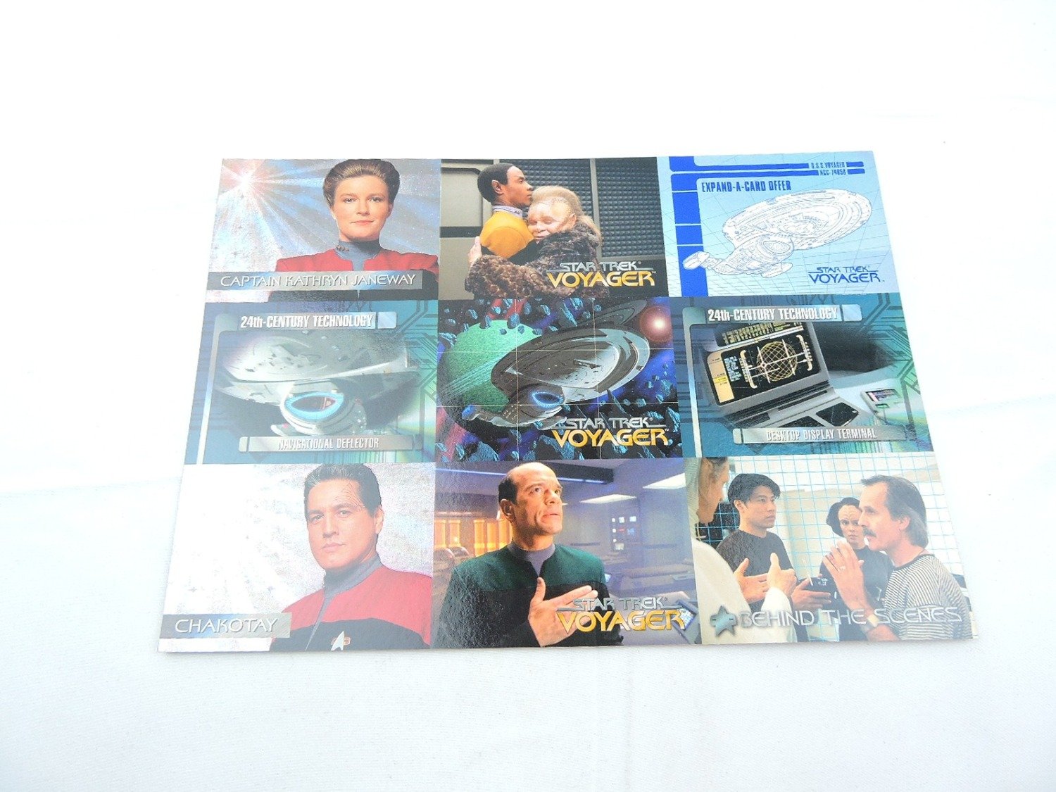 Like New Star Trek Voyager Trading Cards Season One Series Two Promotional Poster