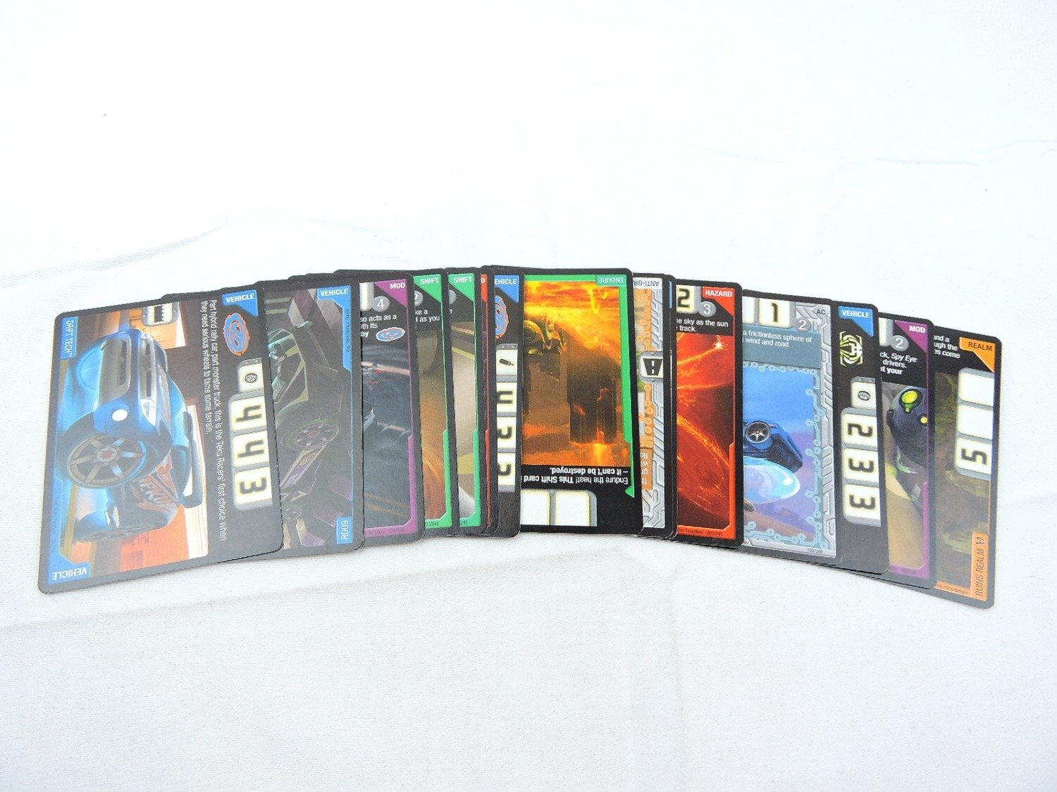 Like New Hot Wheels AcceleRacers Collectible Card Game Trading Card Lot