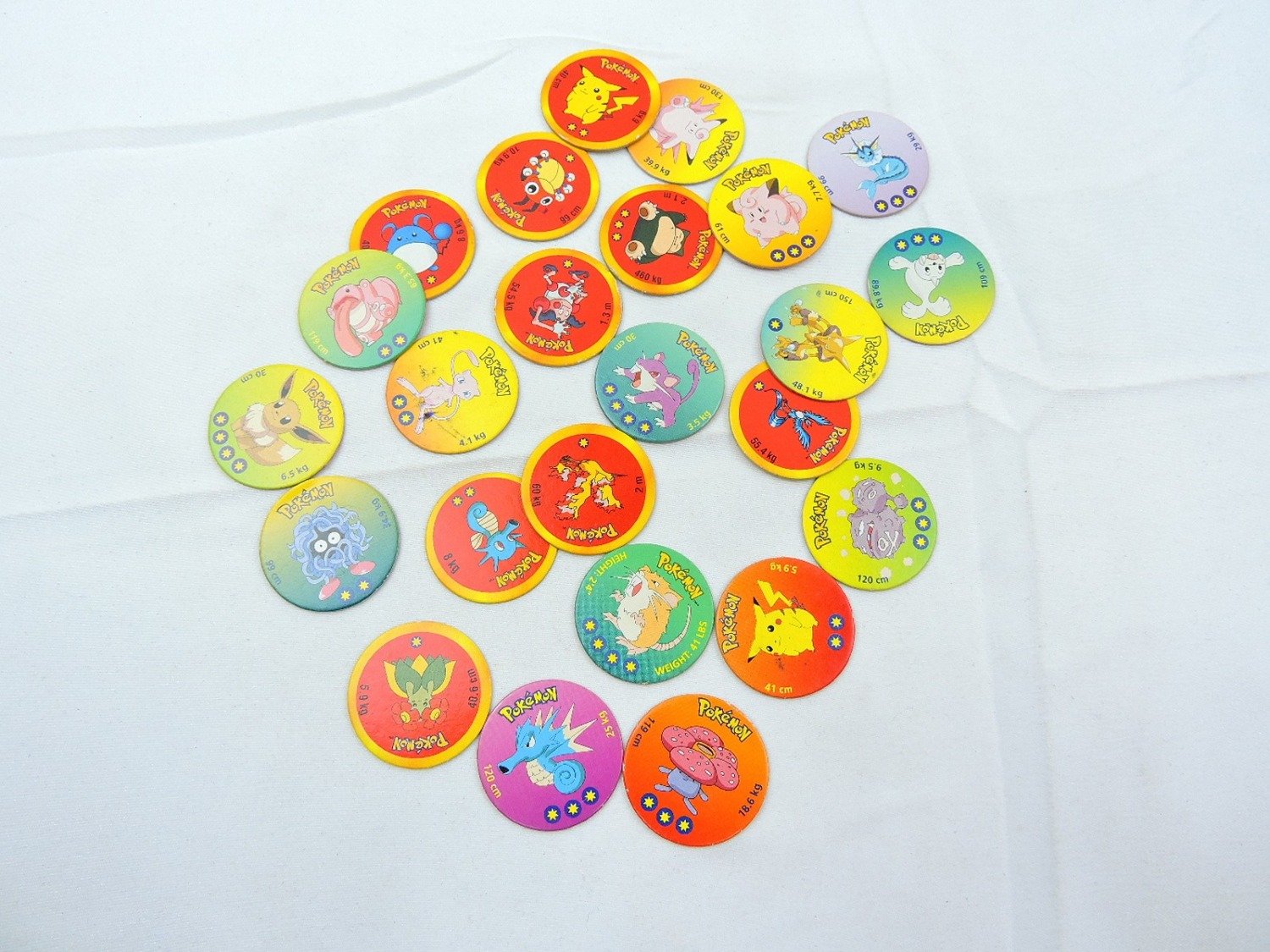 Like New Pokemon 1999 Battle Disc Pogs Bundle