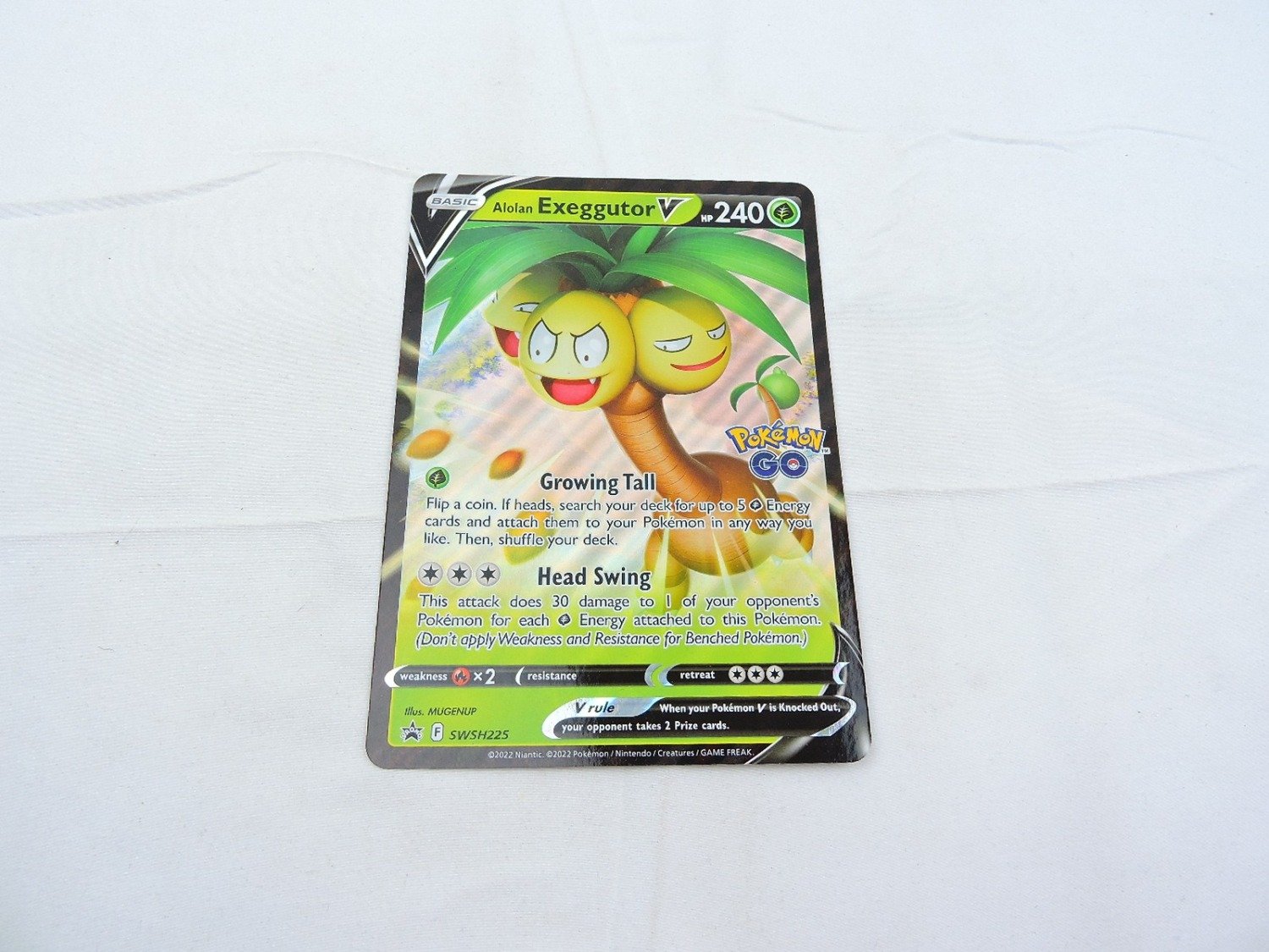 Like New Pokemon TCG Alolan Exeggutor V PROMO SWSH225 Jumbo Card