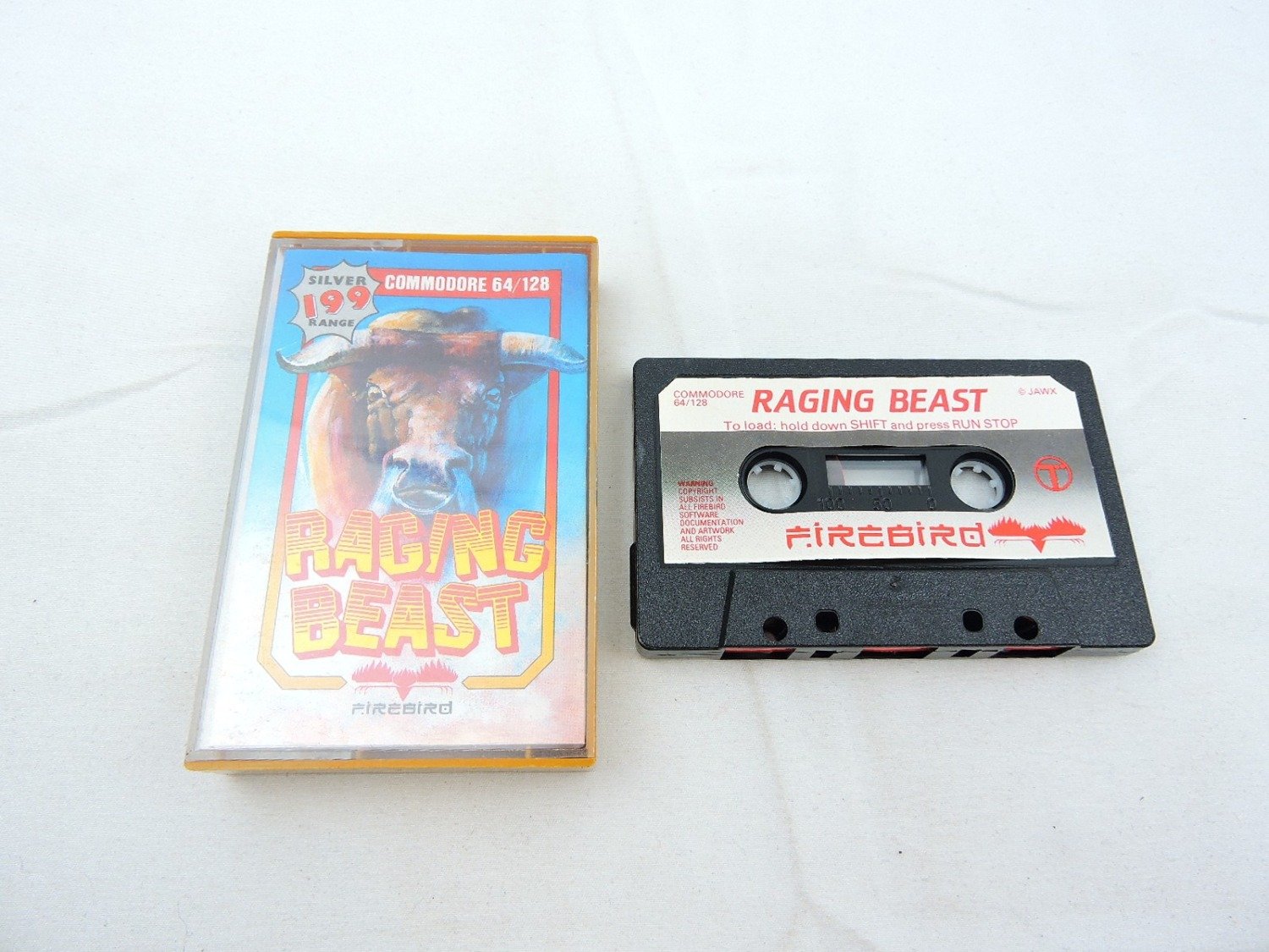 Boxed Commodore 64 C64 Raging Beast Game Cassette /2