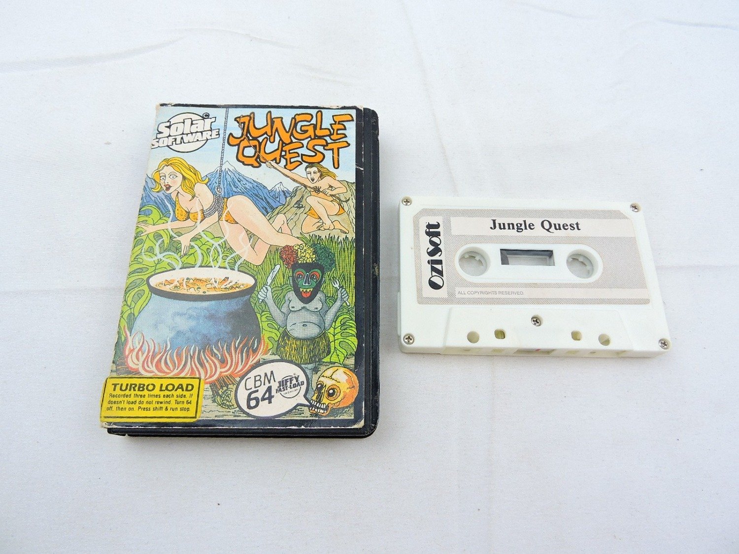Boxed Commodore 64 C64 Jungle Quest Game Cassette /2
