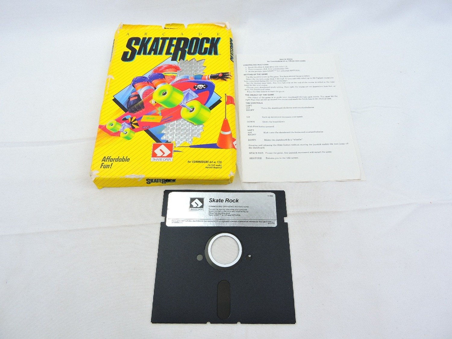 Boxed Commodore 64 C64 Skate Rock Game Floppy