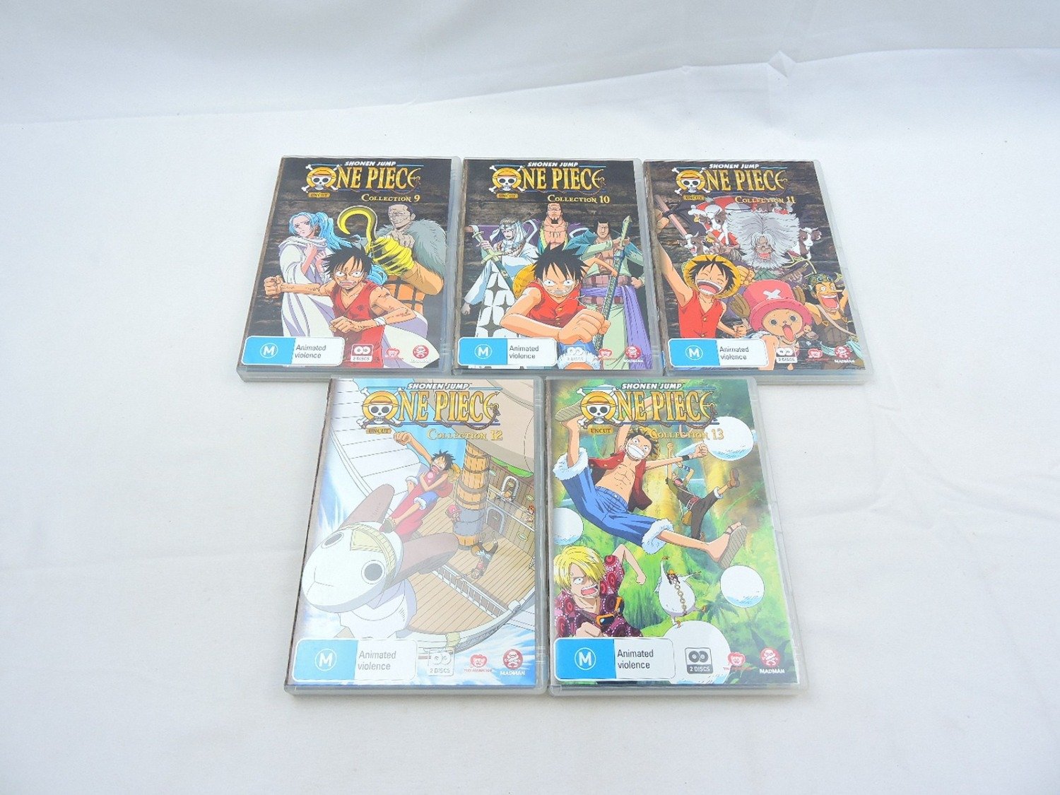 Like New One Piece DVD Bundle Collection 9 - 13 Set of x5