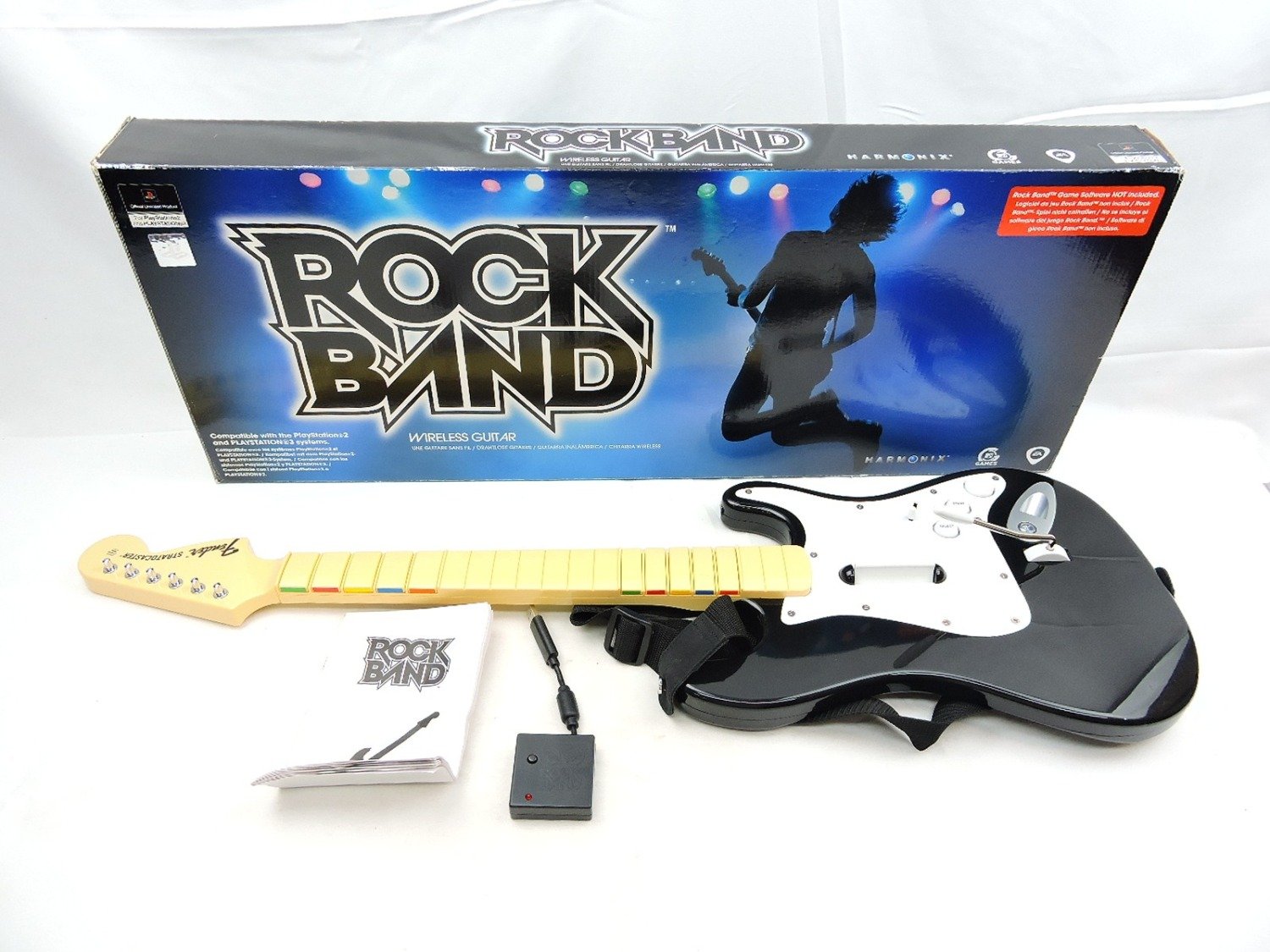 Boxed Like New Playstation 3 Ps3 Rock Band Wireless Fender Stratocaster Guitar Controller