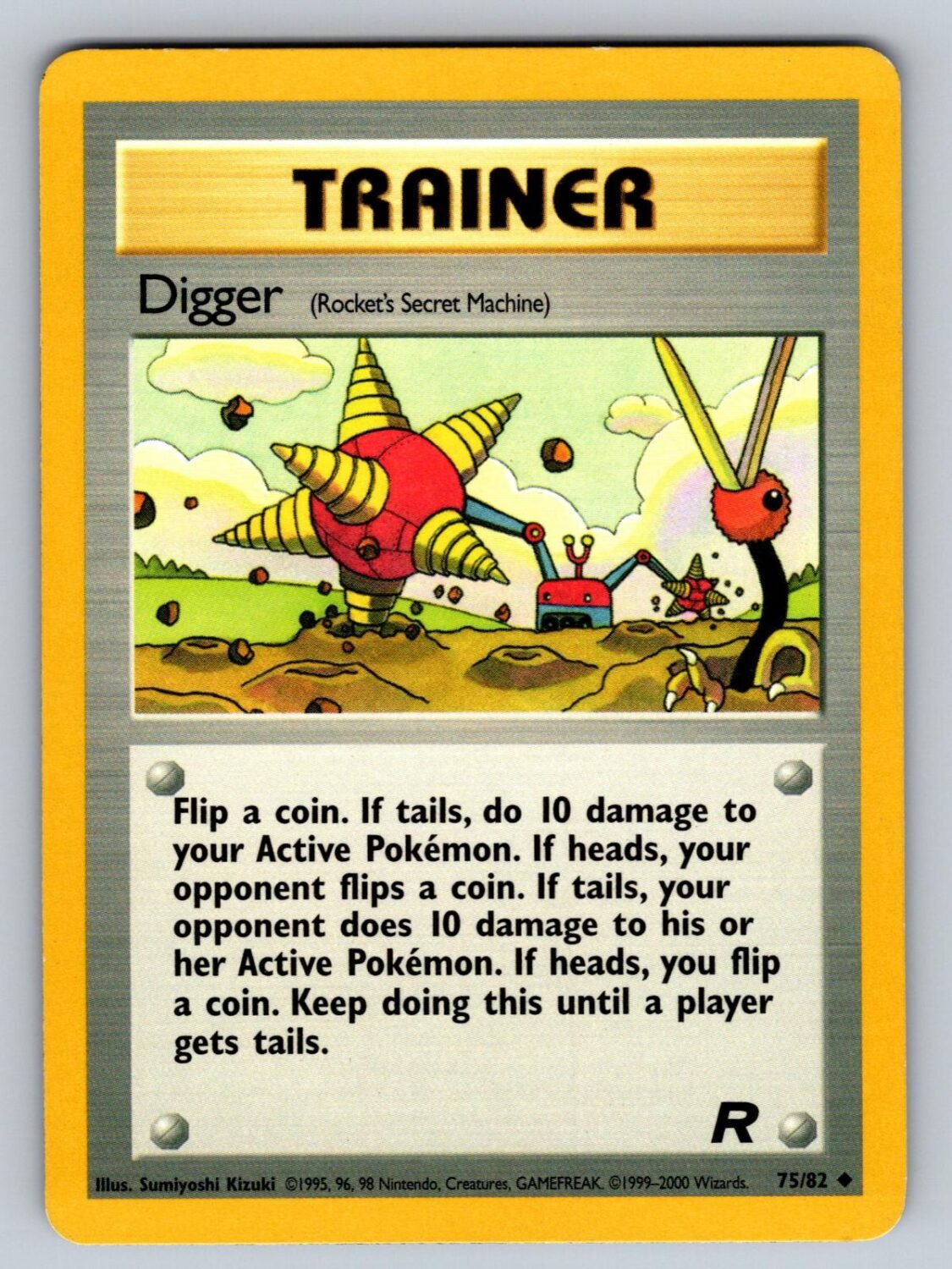 Digger 75/82 NM/M Team Rocket UC Pokemon Unlimited T02553
