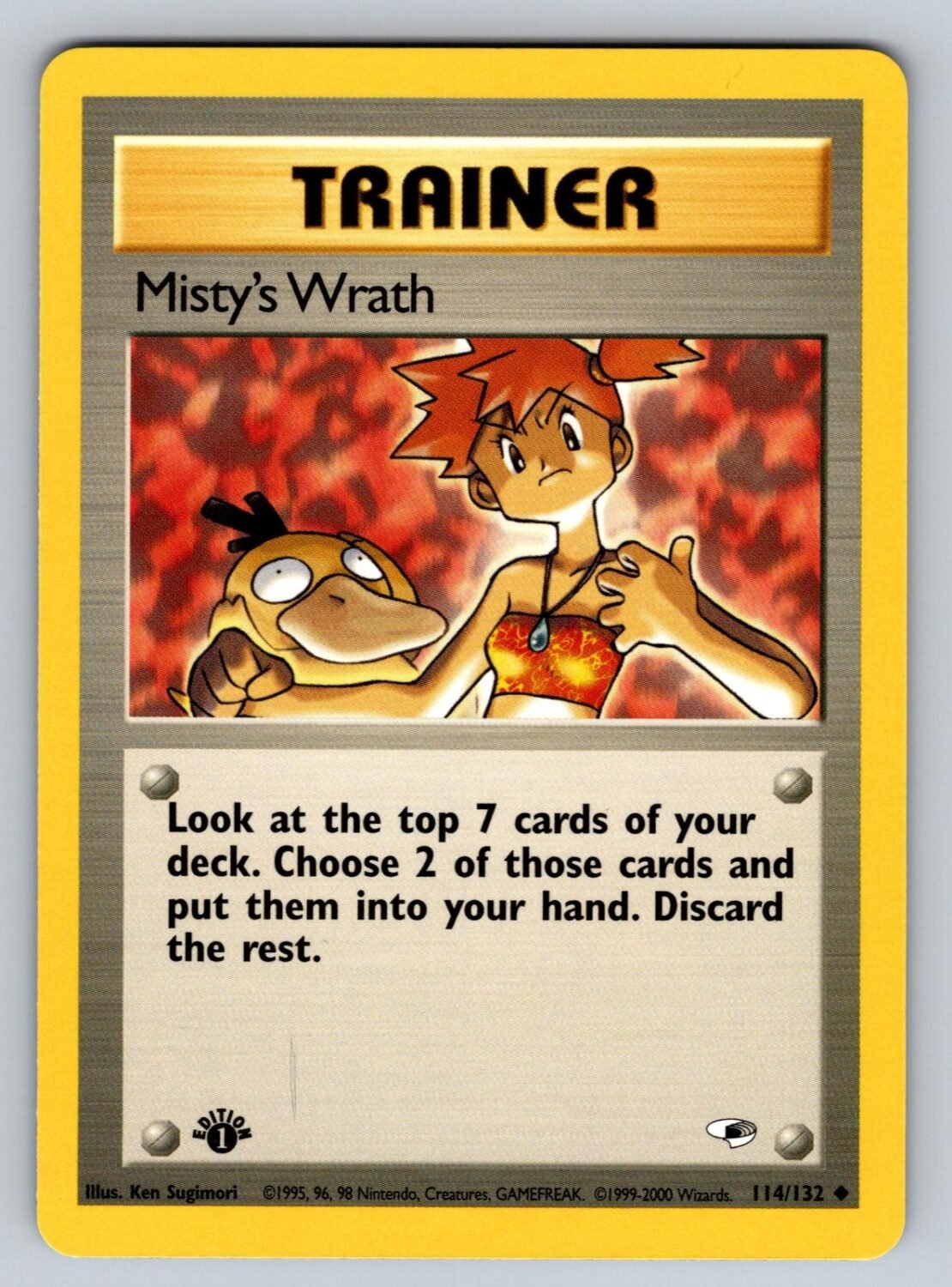Misty's Wrath 114/132 NM/M Gym Heroes UC Pokemon 1st Edition T01855