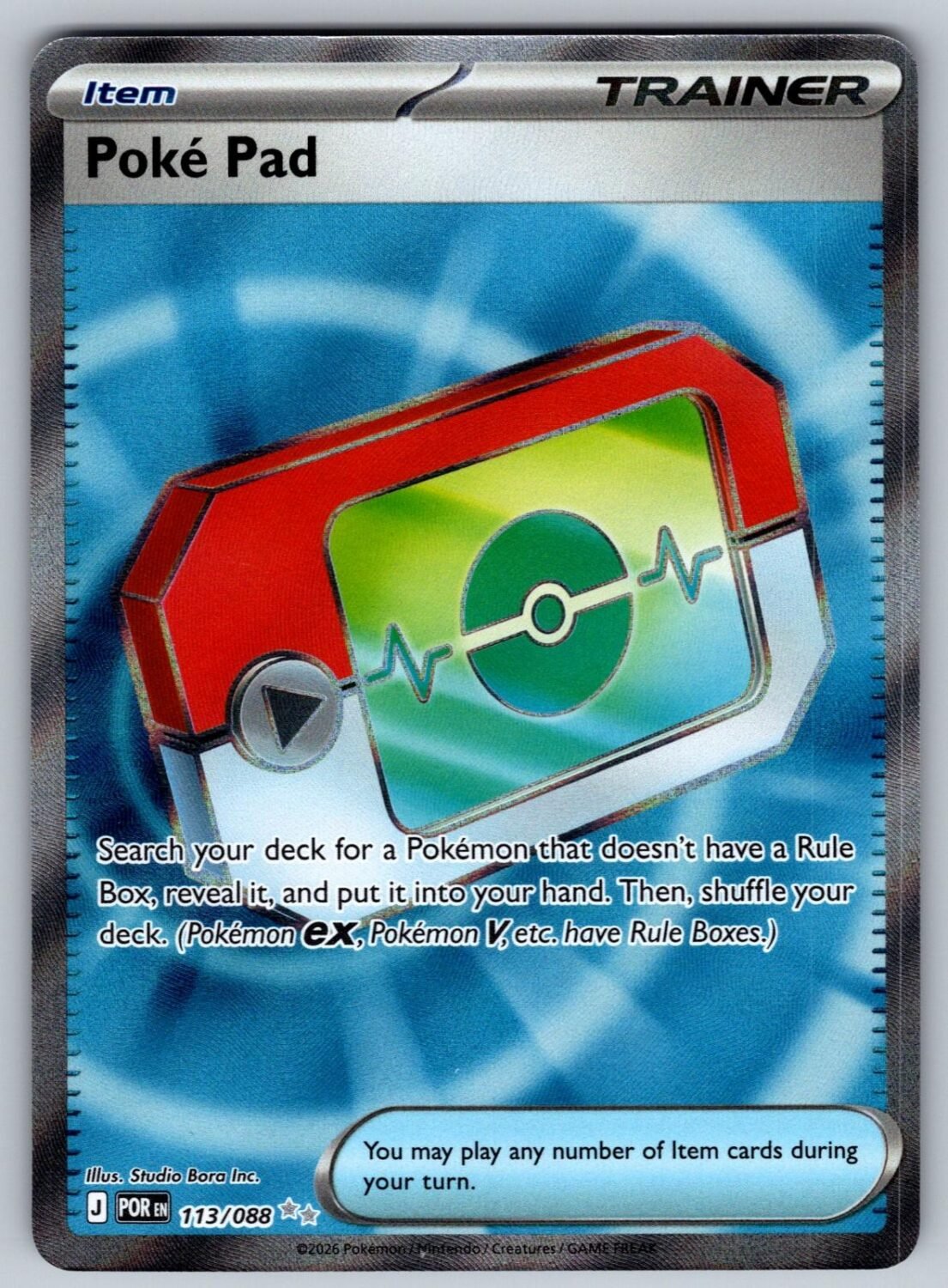 Poke Pad 113/088 NM/M Perfect Order UR Pokemon Holo T00180