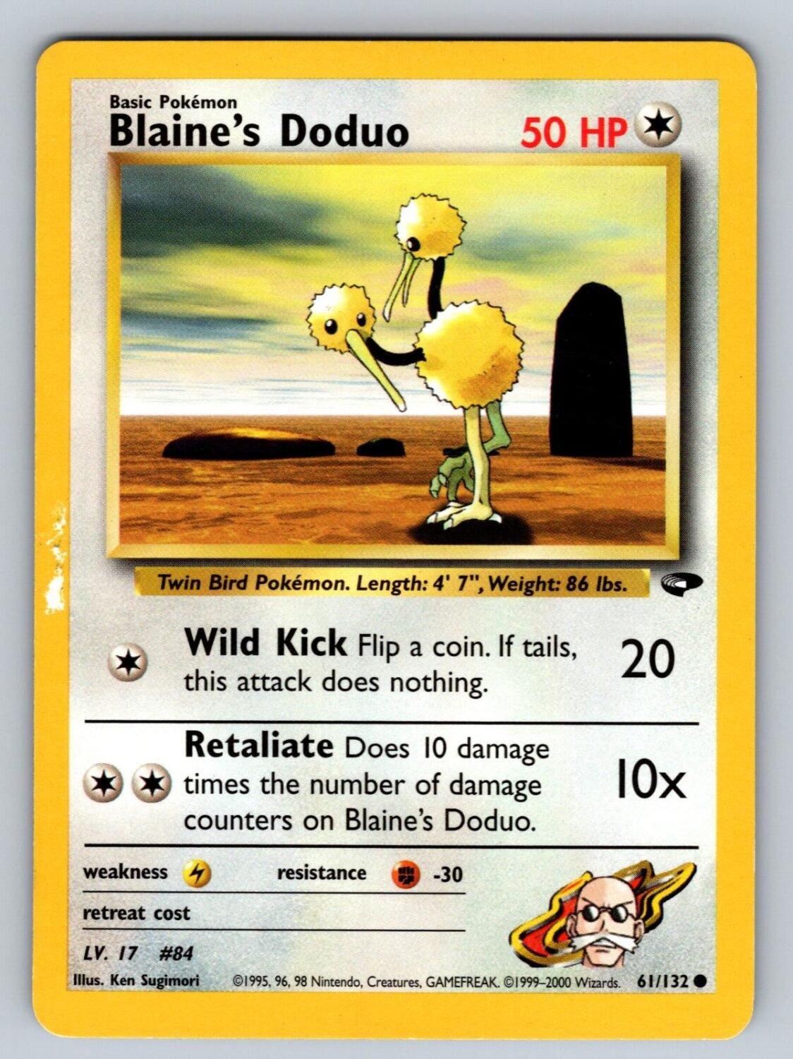 Blaine's Doduo 61/132 LP Gym Challenge C Pokemon Unlimited T02870