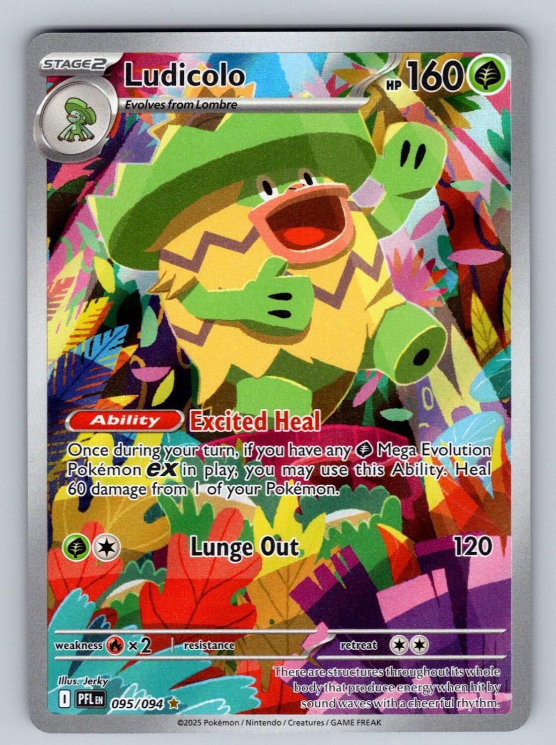 Ludicolo 095/094 NM/M Phantasmal Flames IR Pokemon Holo T01385