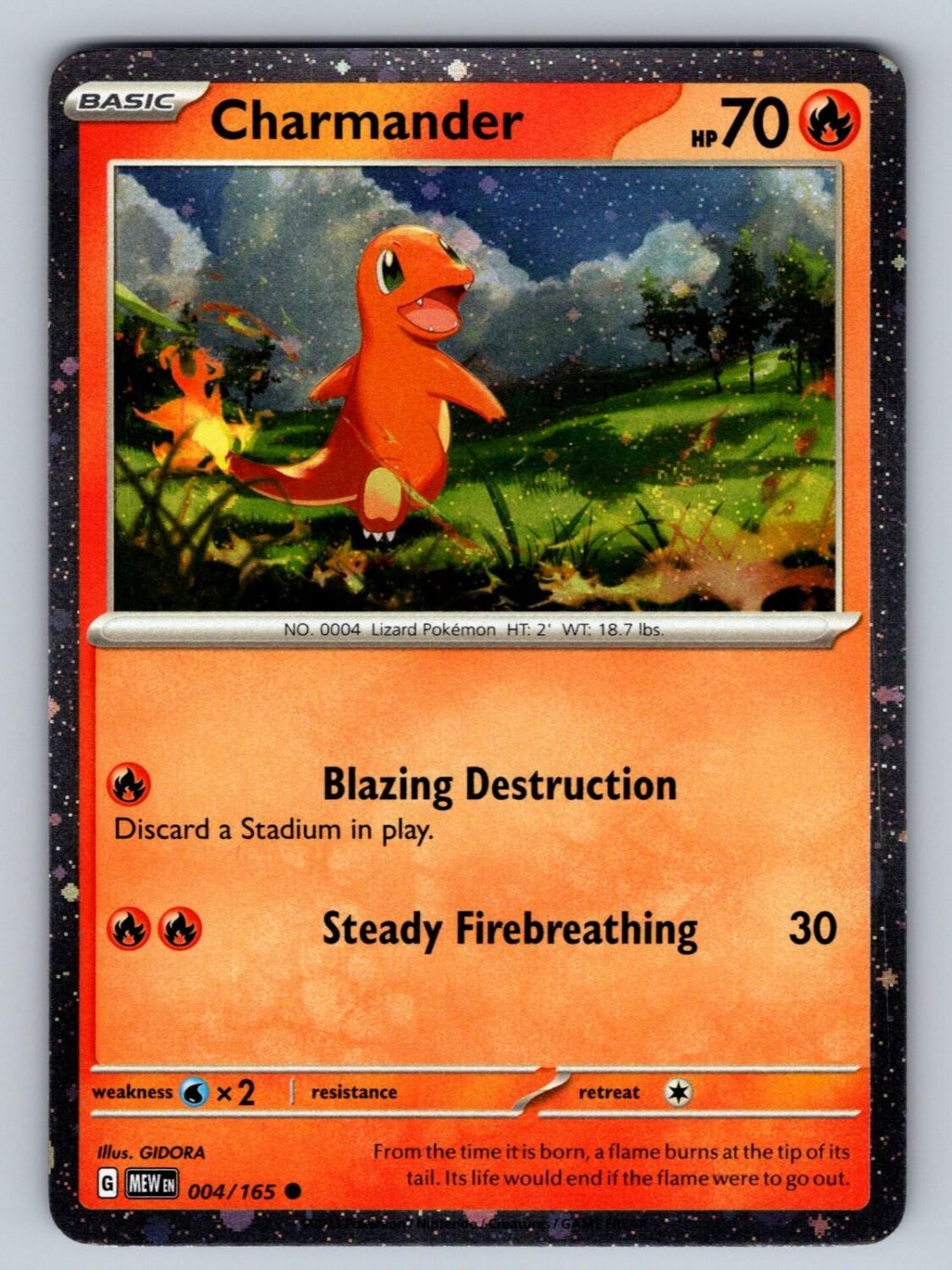 Charmander (Cosmos Holo) 004/165 NM/M Pokemon T01468