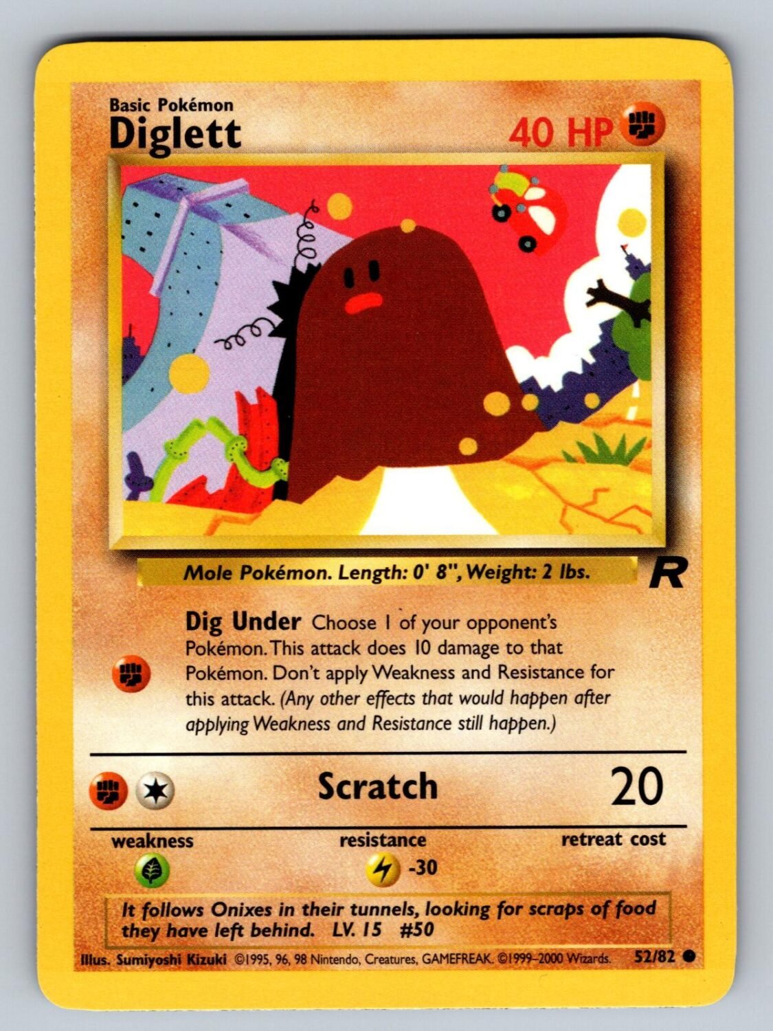 Diglett 52/82 LP Team Rocket C Pokemon Unlimited T02781