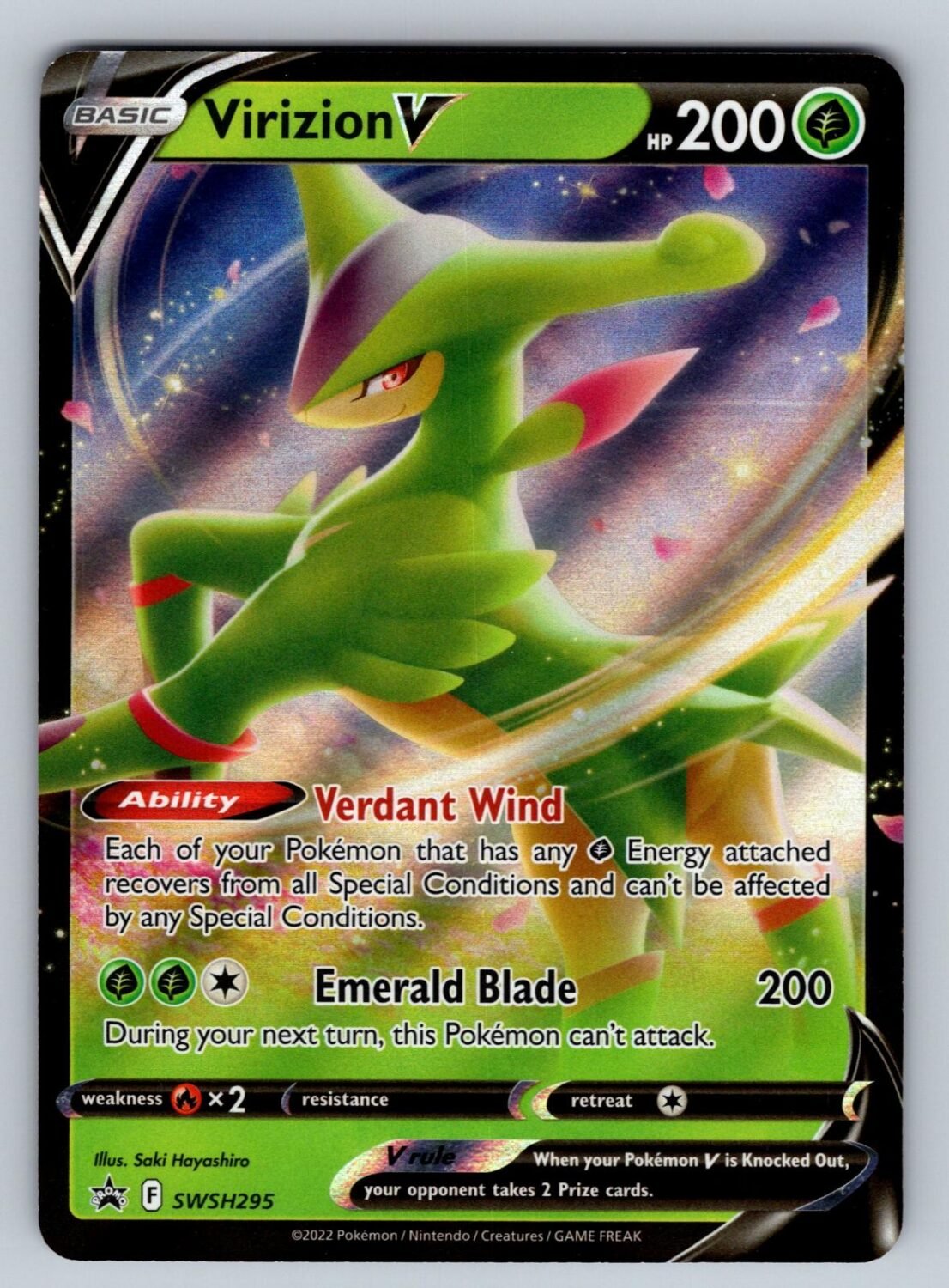 Virizion V SWSH295 NM/M Holo Sword & Shield Promo P Pokemon T02383