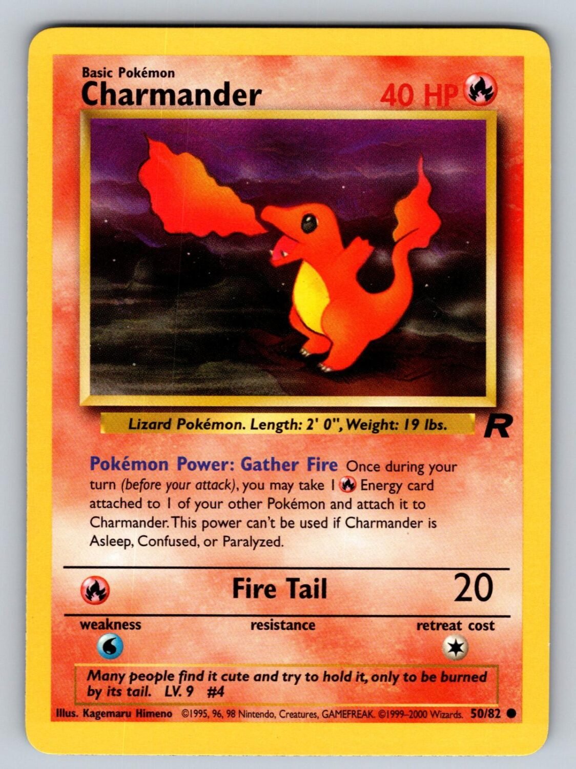 Charmander 50/82 NM/M Team Rocket C Pokemon Unlimited T01058
