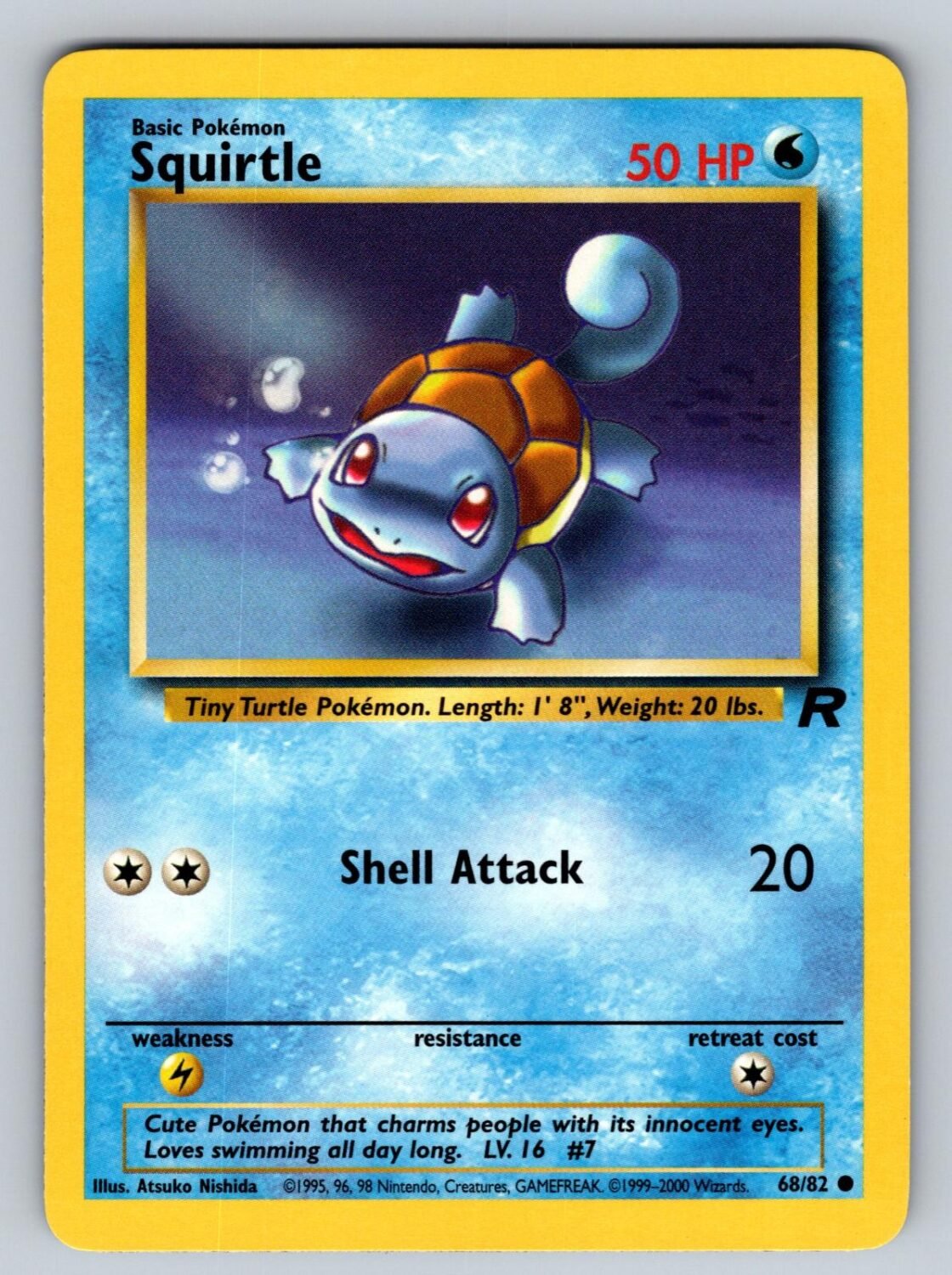 Squirtle 68/82 NM/M Team Rocket C Pokemon Unlimited T01059