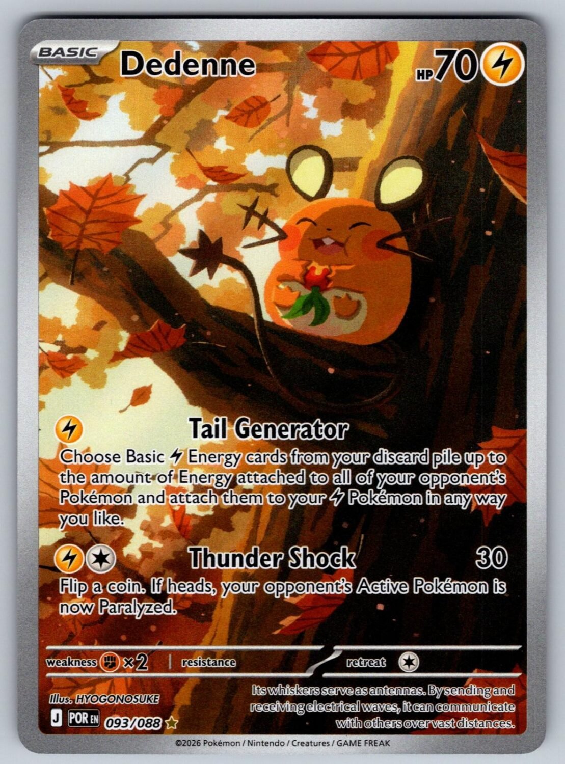 Dedenne 093/088 NM/M Holo Perfect Order IR Pokemon T00174