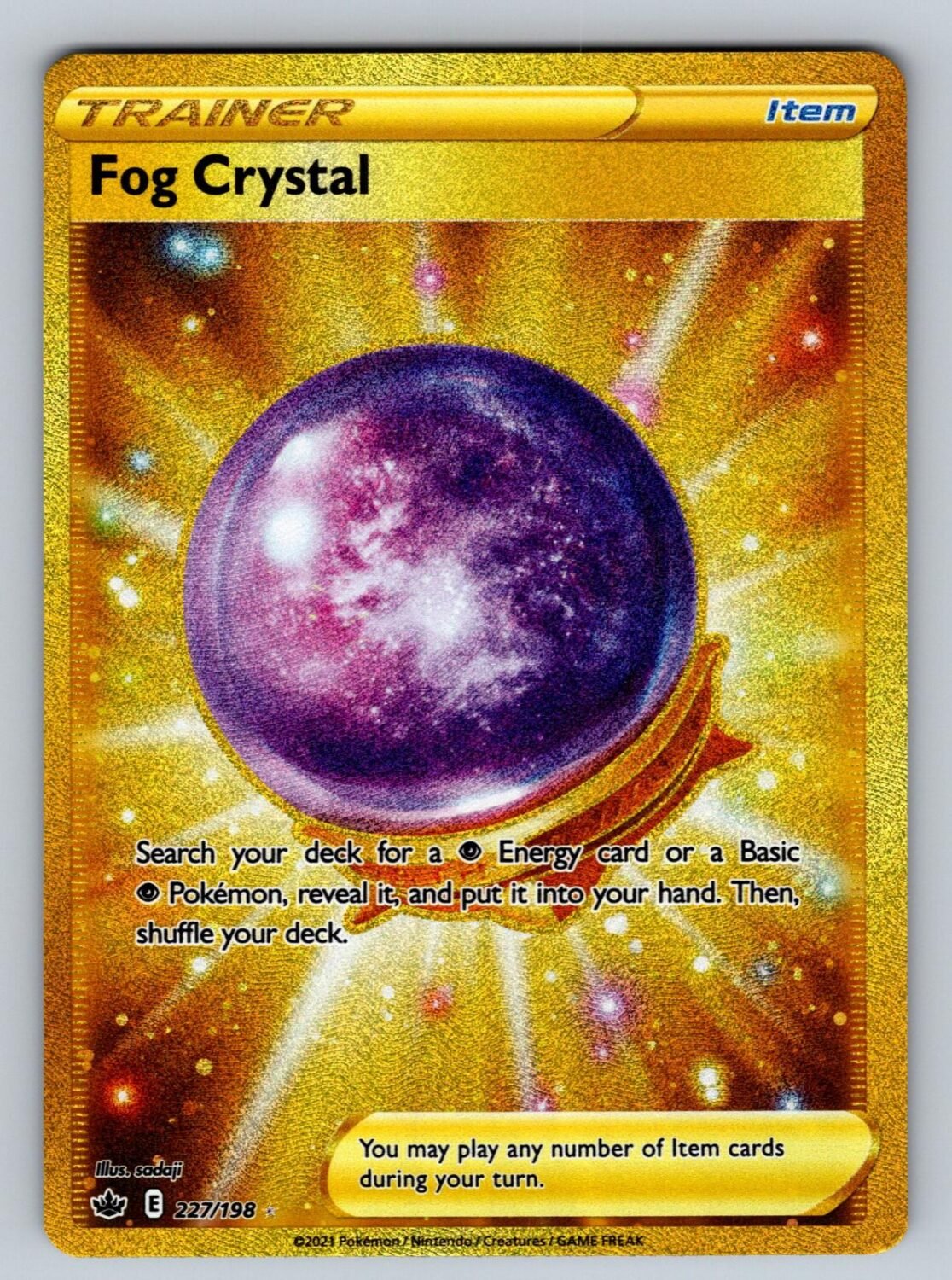 Fog Crystal 227/198 NM/M Chilling Reign SEC Pokemon Holo T01194