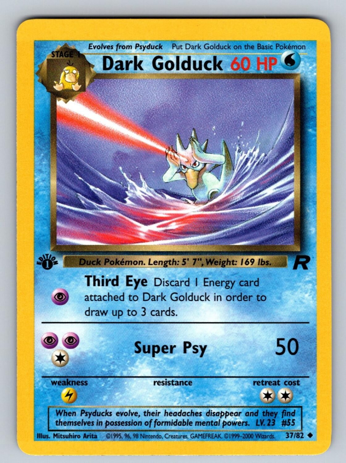 Dark Golduck 37/82 NM/M Team Rocket UC Pokemon 1st Edition T01933