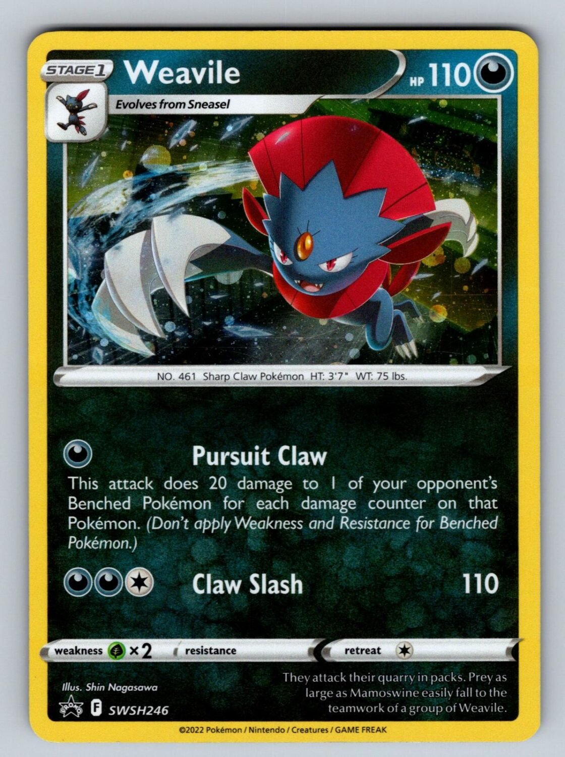 Weavile (Cosmos Holo) SWSH246 NM/M Sword & Shield Promo P Pokemon T02337