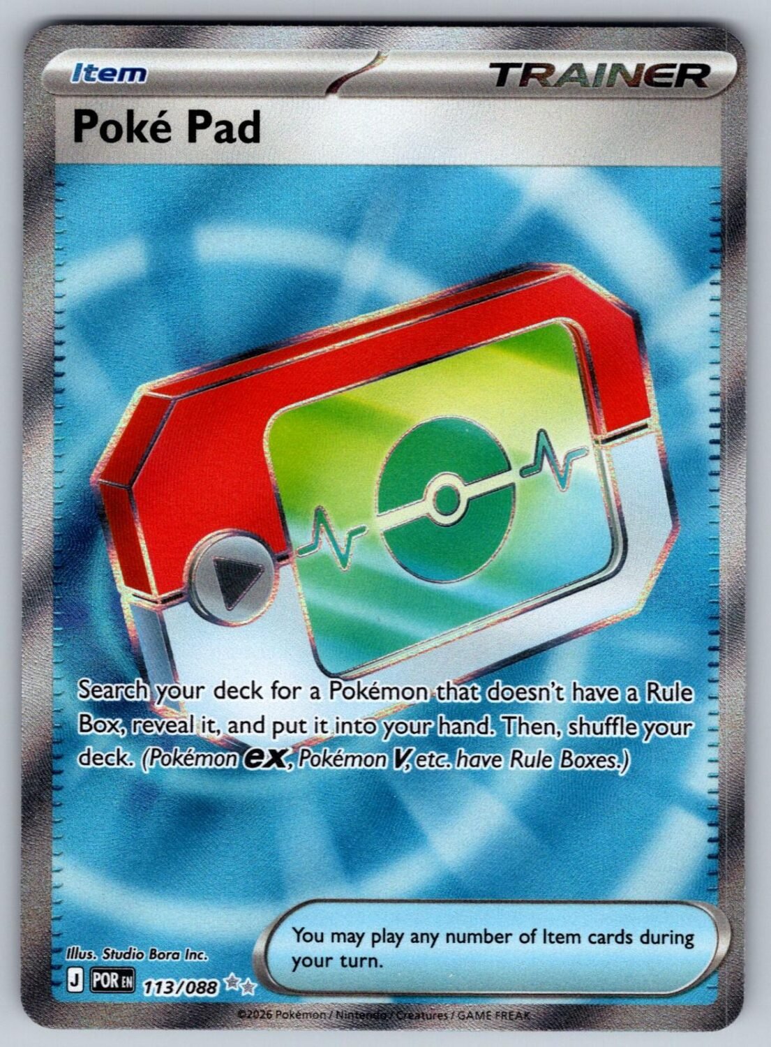 Poke Pad 113/088 NM/M Perfect Order UR Pokemon Holo T00177