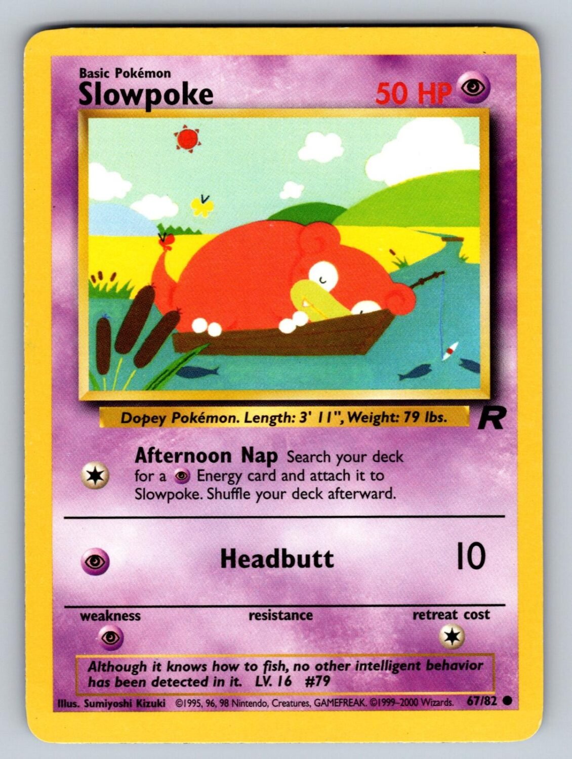 Slowpoke 67/82 LP Team Rocket C Pokemon Unlimited T02997