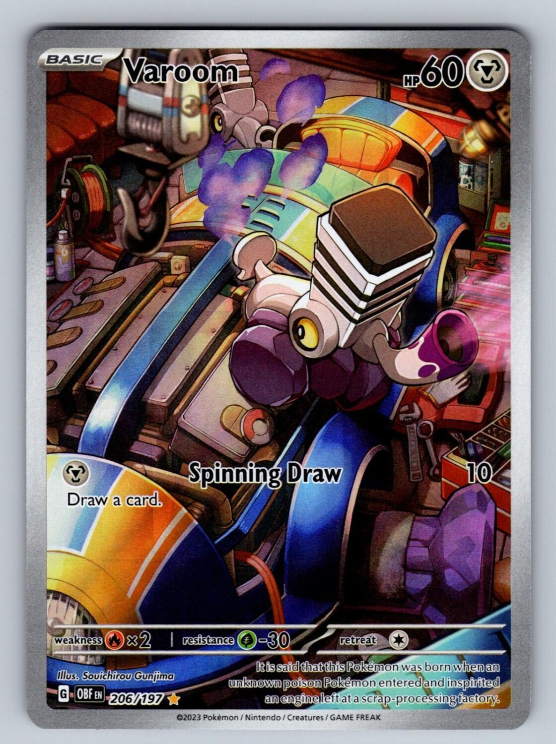 Varoom 206/197 NM/M Obsidian Flames IR Pokemon Holo T01332