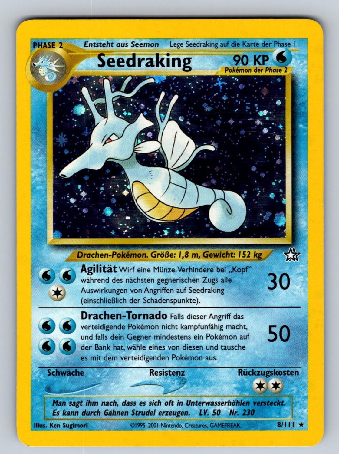 Kingdra 8/111 NM/M Neo Genesis R Pokemon Unlimited Holo T01099