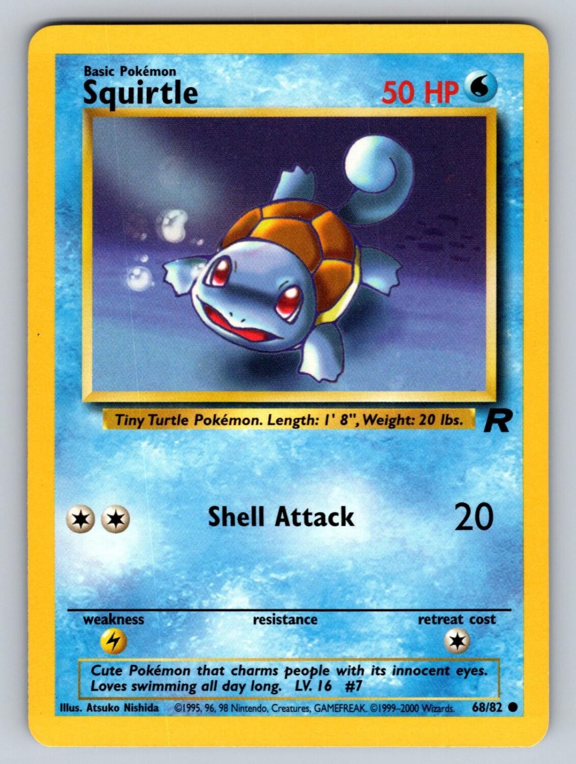 Squirtle 68/82 NM/M Team Rocket C Pokemon Unlimited T01060