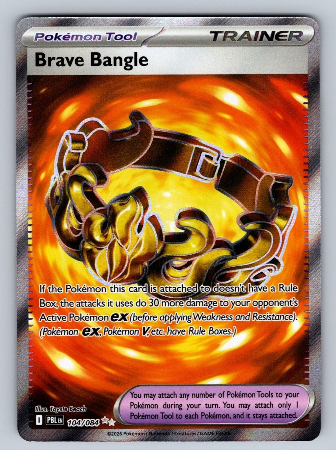 Brave Bangle 104/084 NM/M Pitch Black UR Pokemon Holo T01249