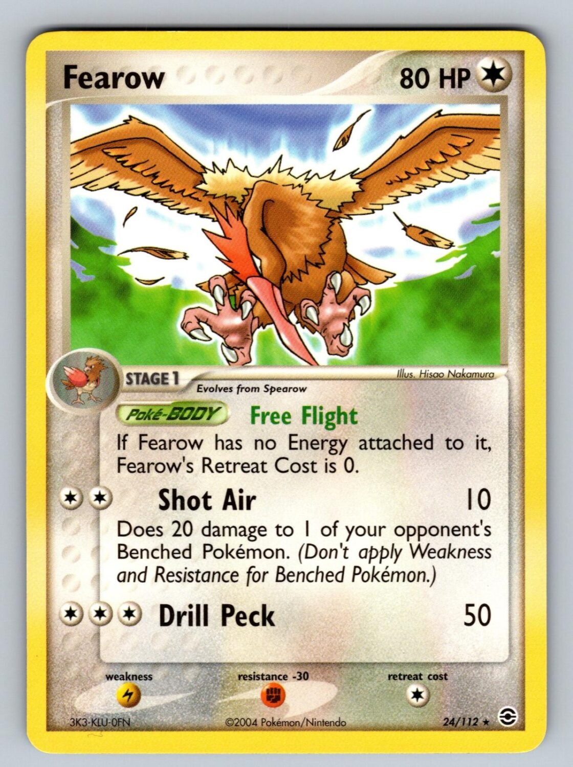 Fearow 24/112 NM/M FireRed & LeafGreen R Pokemon T02298