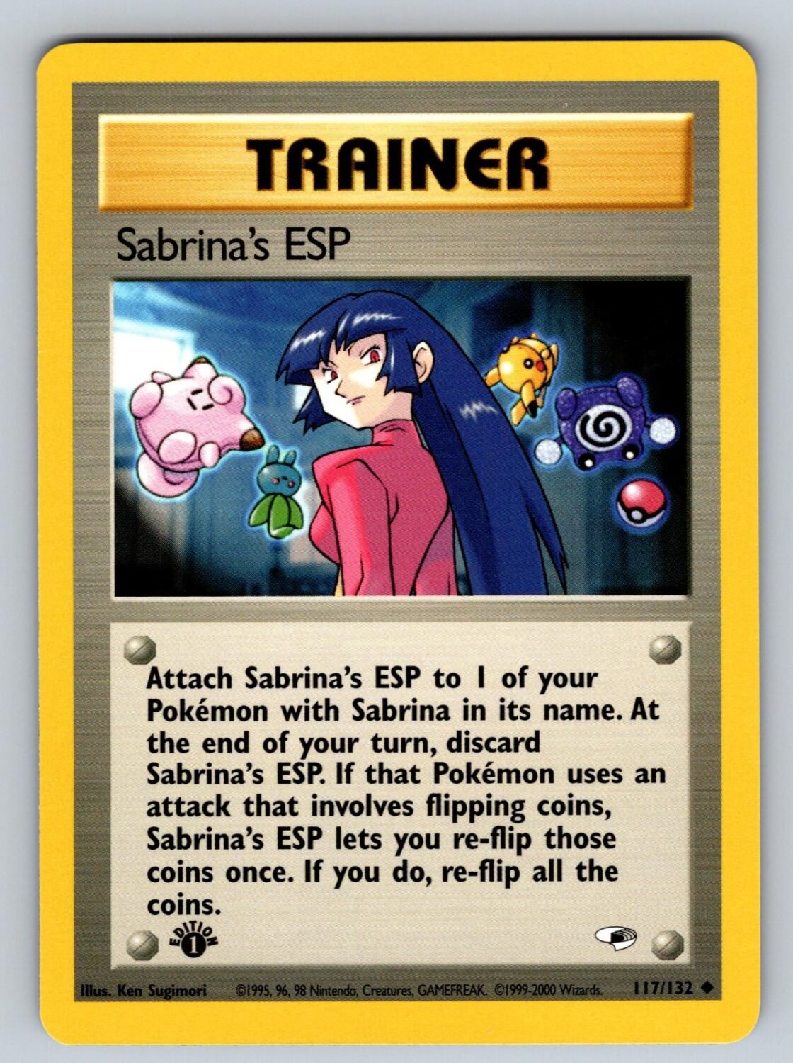 Sabrina's ESP 117/132 NM/M Gym Heroes UC Pokemon 1st Edition T01864