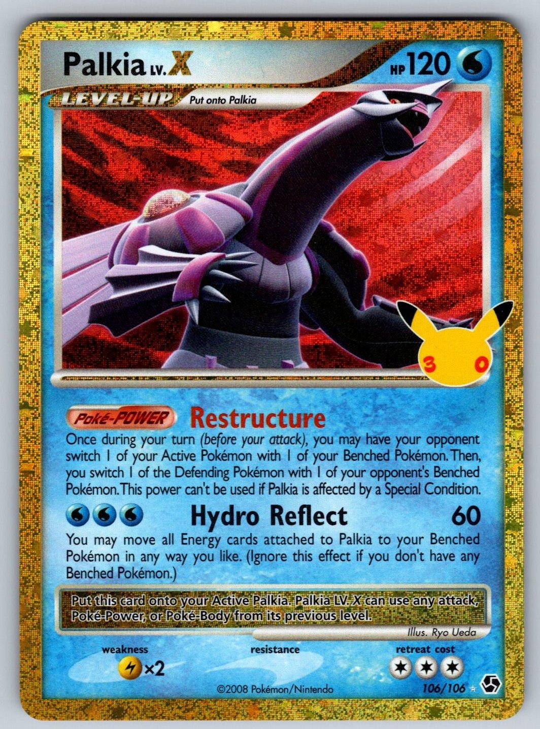 Palkia LV.X 106/106 NM/M Holo 30th Celebration Classic Collection Pokemon T00515