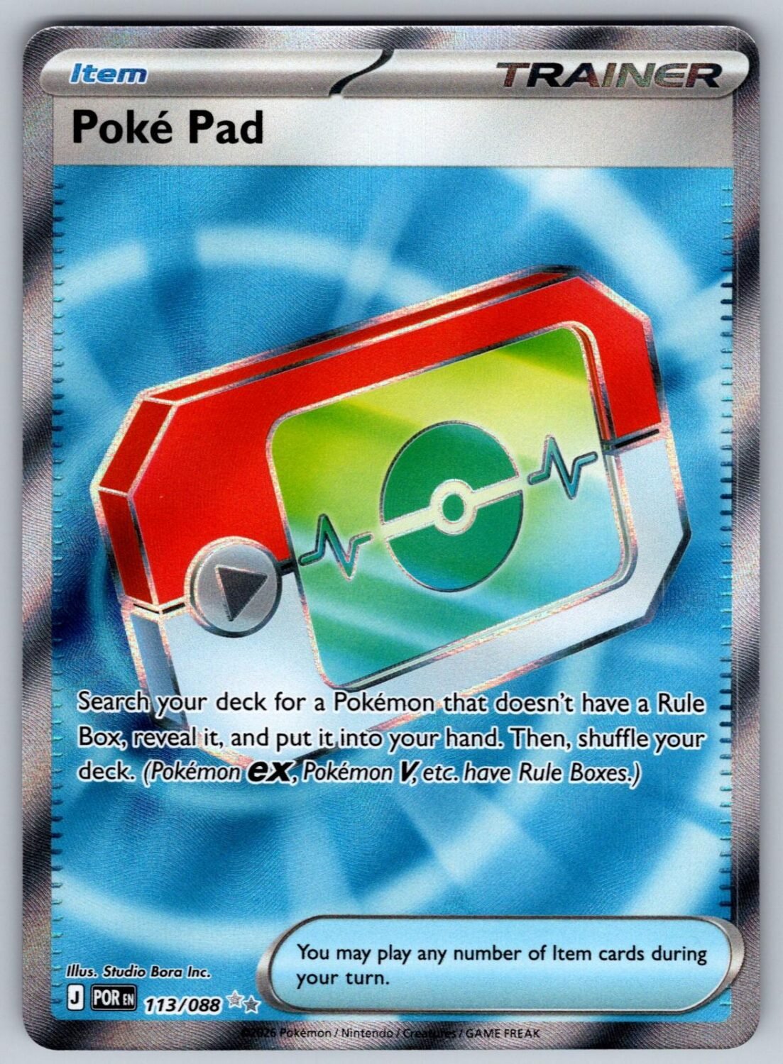 Poke Pad 113/088 NM/M Perfect Order UR Pokemon Holo T00178