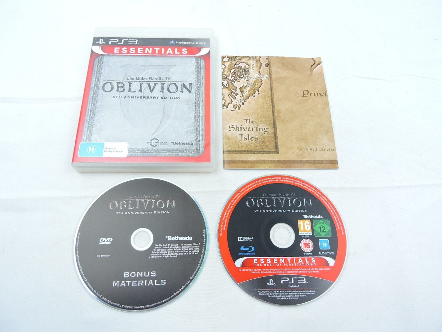 Mint Disc Playstation 3 Ps3 Essentials The Elder Scrolls IV Oblivion 5th Anniversary Edition - Inc Map