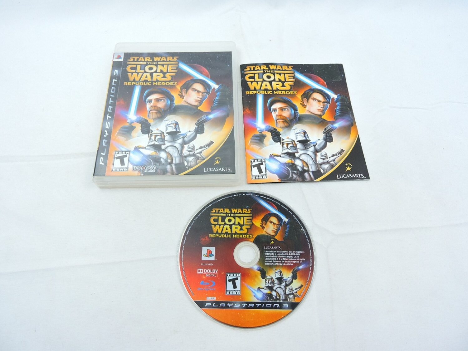 Mint Disc Playstation 3 Ps3 Star Wars The Clone Wars Republic Heroes - Inc Manual NTSC