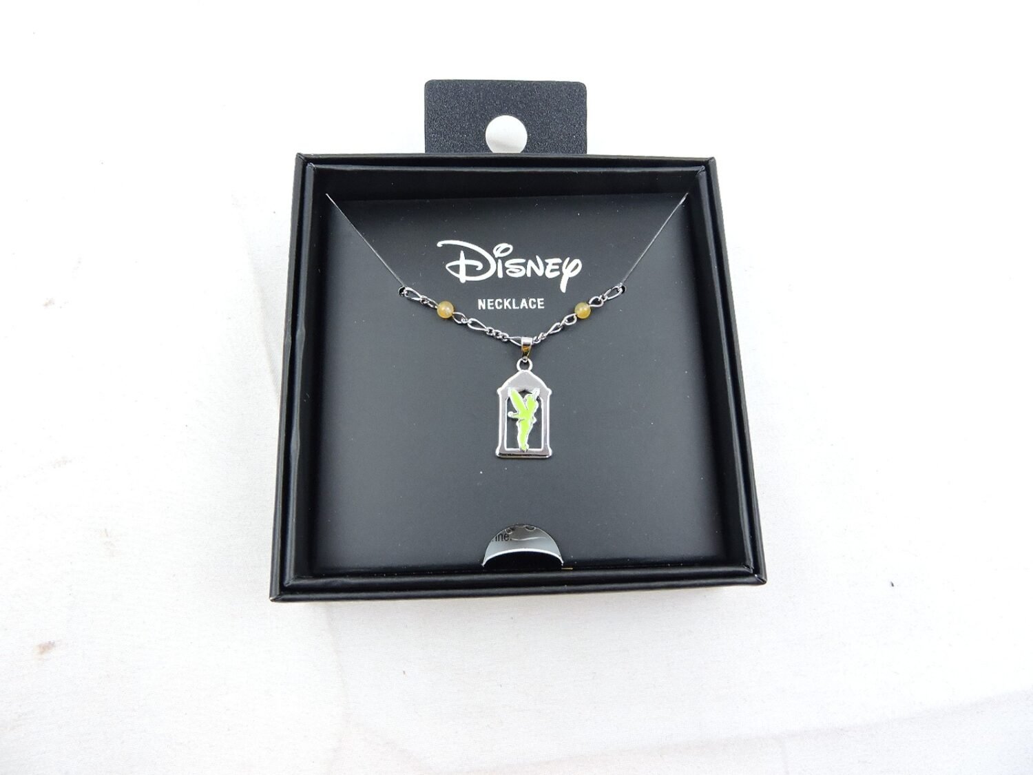 Boxed Like New Disney Peter Pan Tinkerbell in Window Necklace