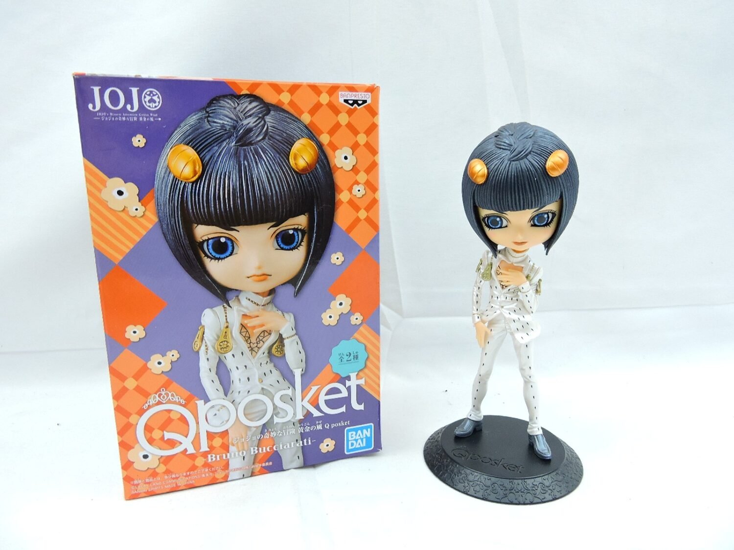 Boxed Qposket JoJo's Bizarre Adventure Bruno Bucciarati (Metallic Version) Figure
