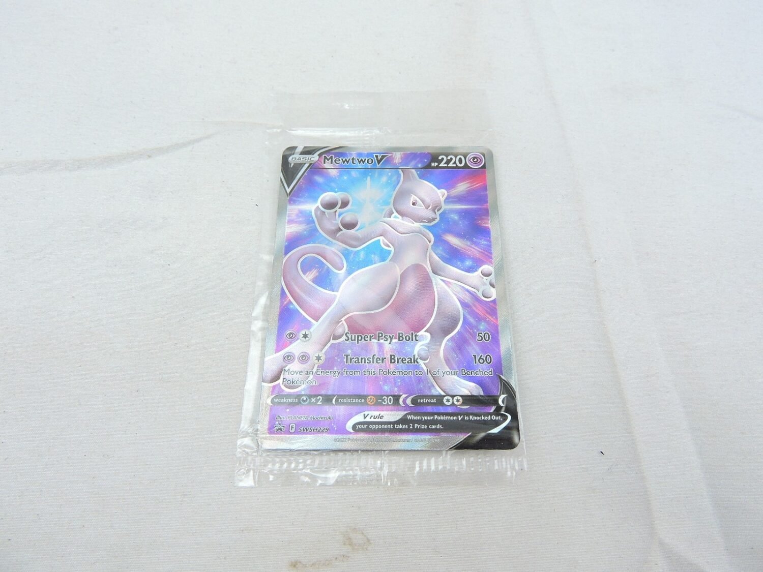 Brand New and Sealed Pokemon TCG Mewtwo V Black Star Promo SWSH229